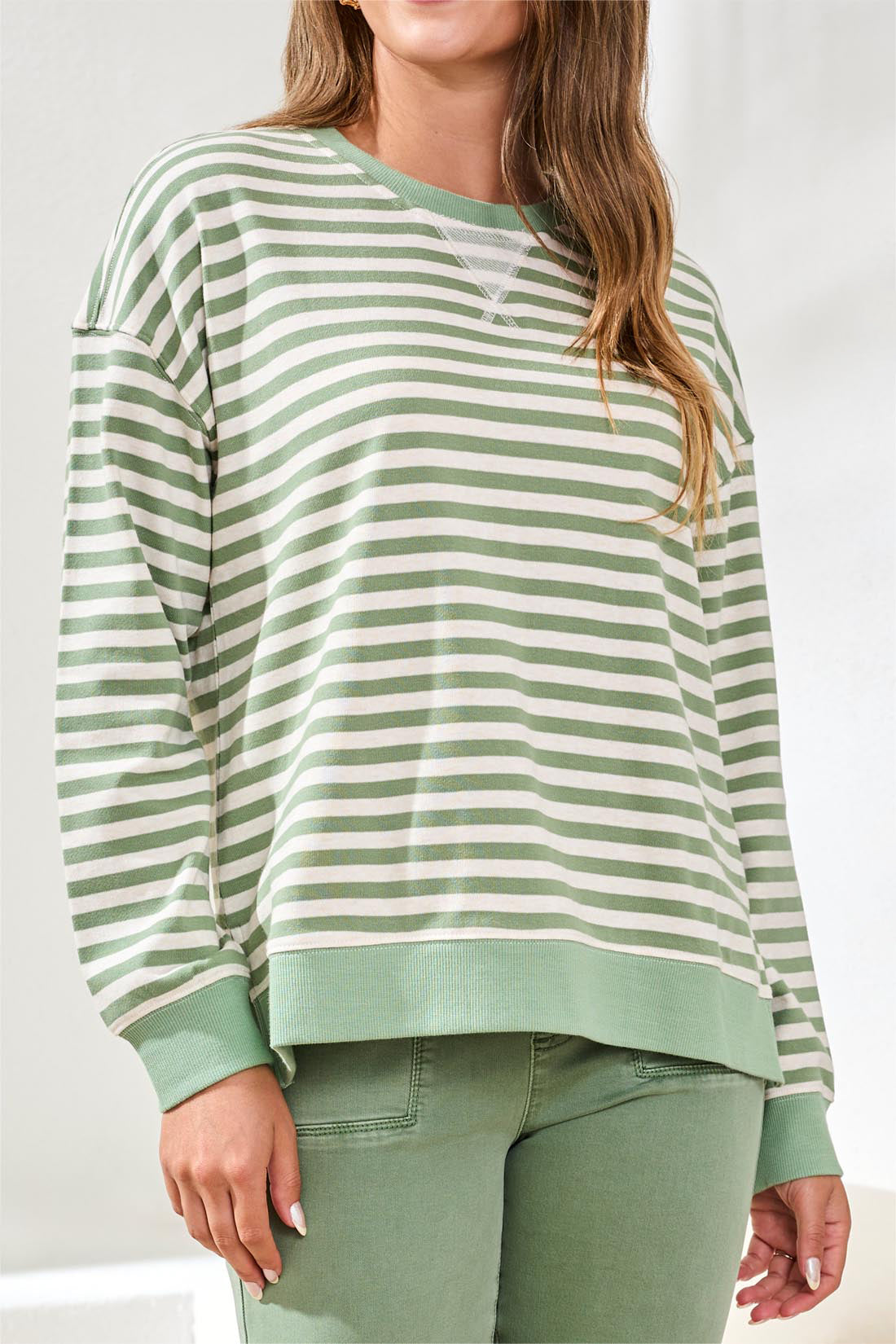 Stripe Print Sweatshirt