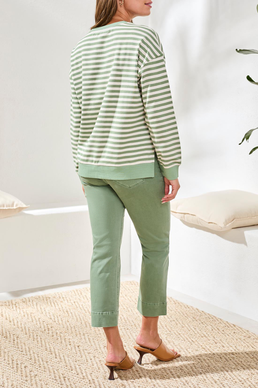 Stripe Print Sweatshirt