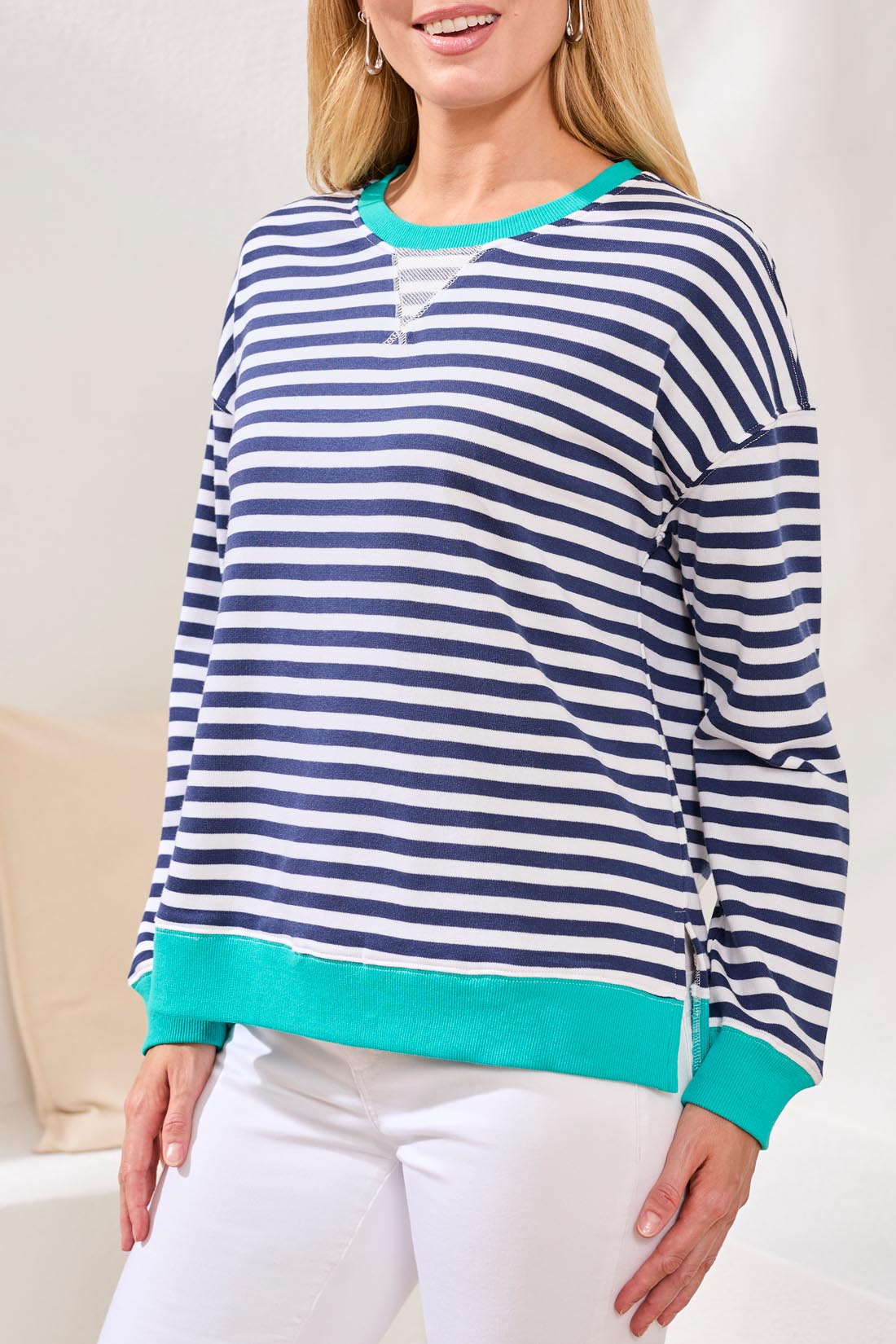 Stripe Print Sweatshirt