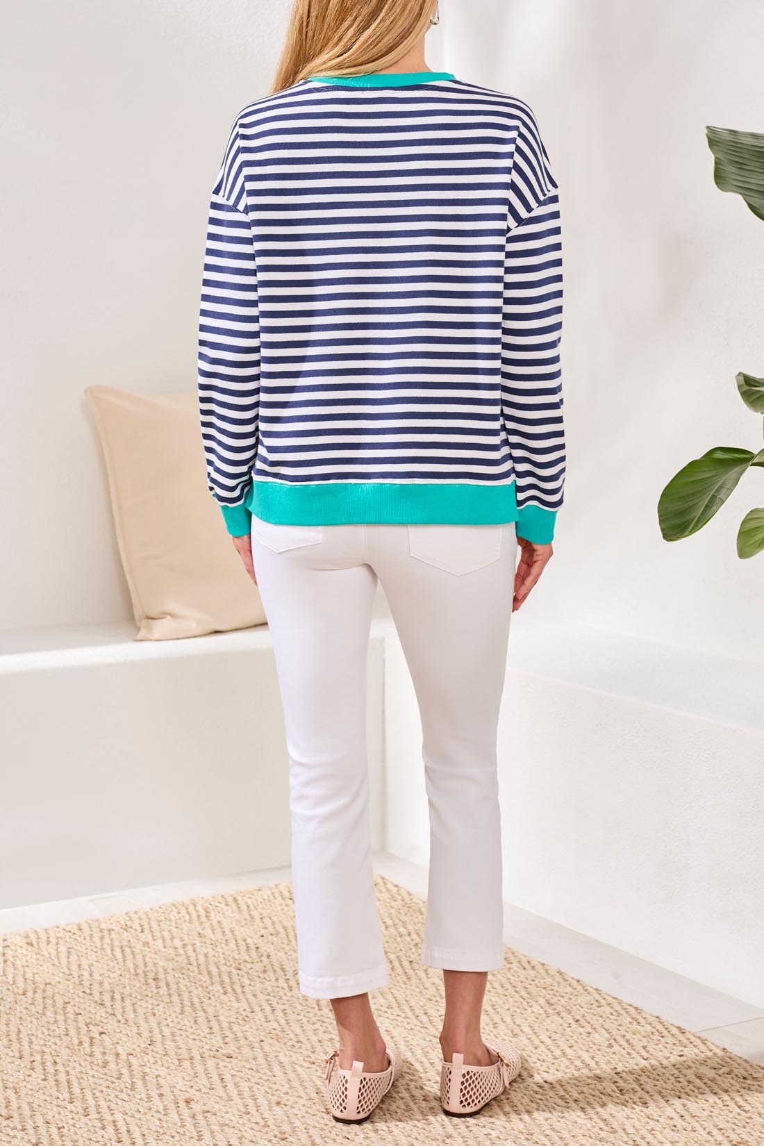 Stripe Print Sweatshirt