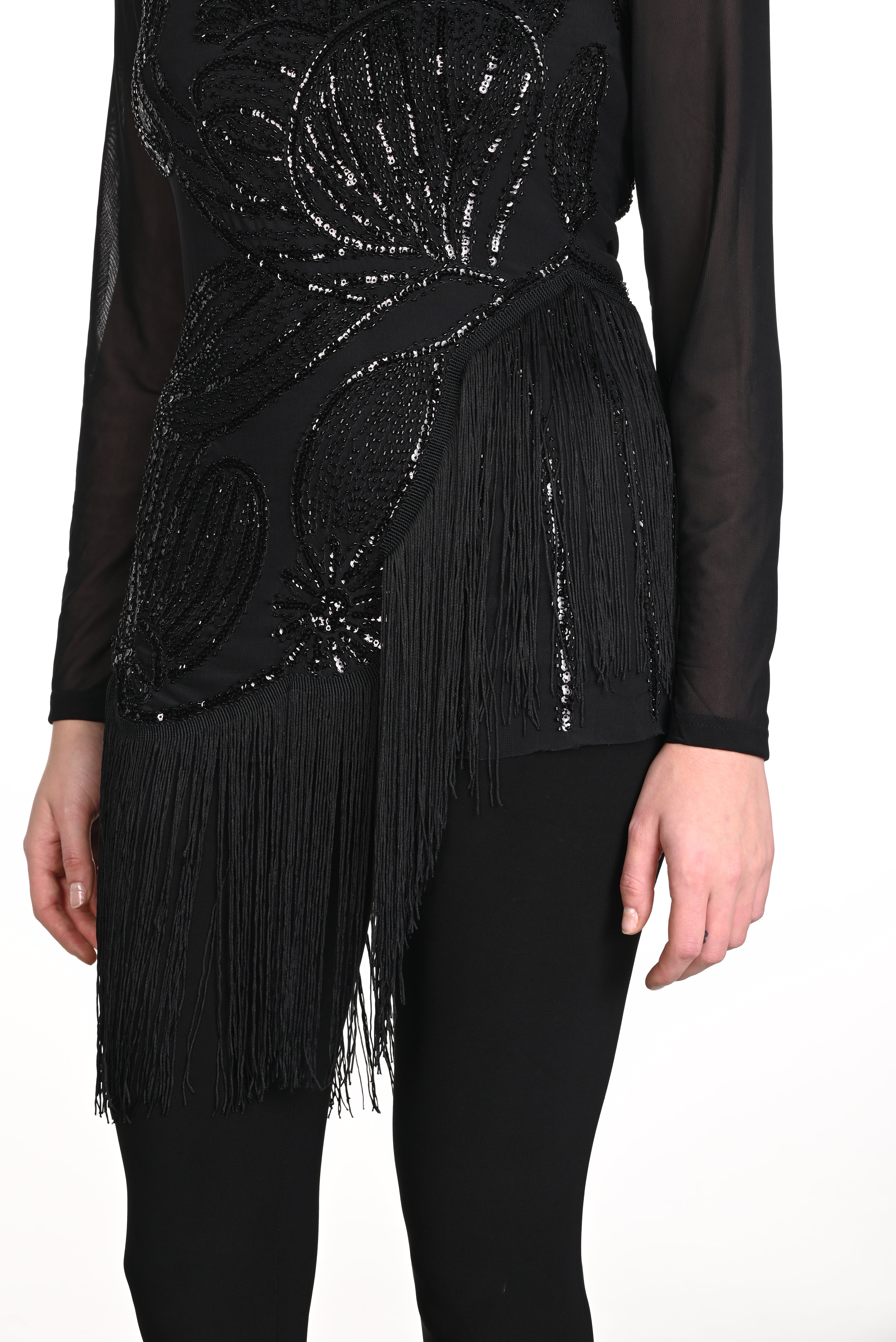 Sequin Fringe Top