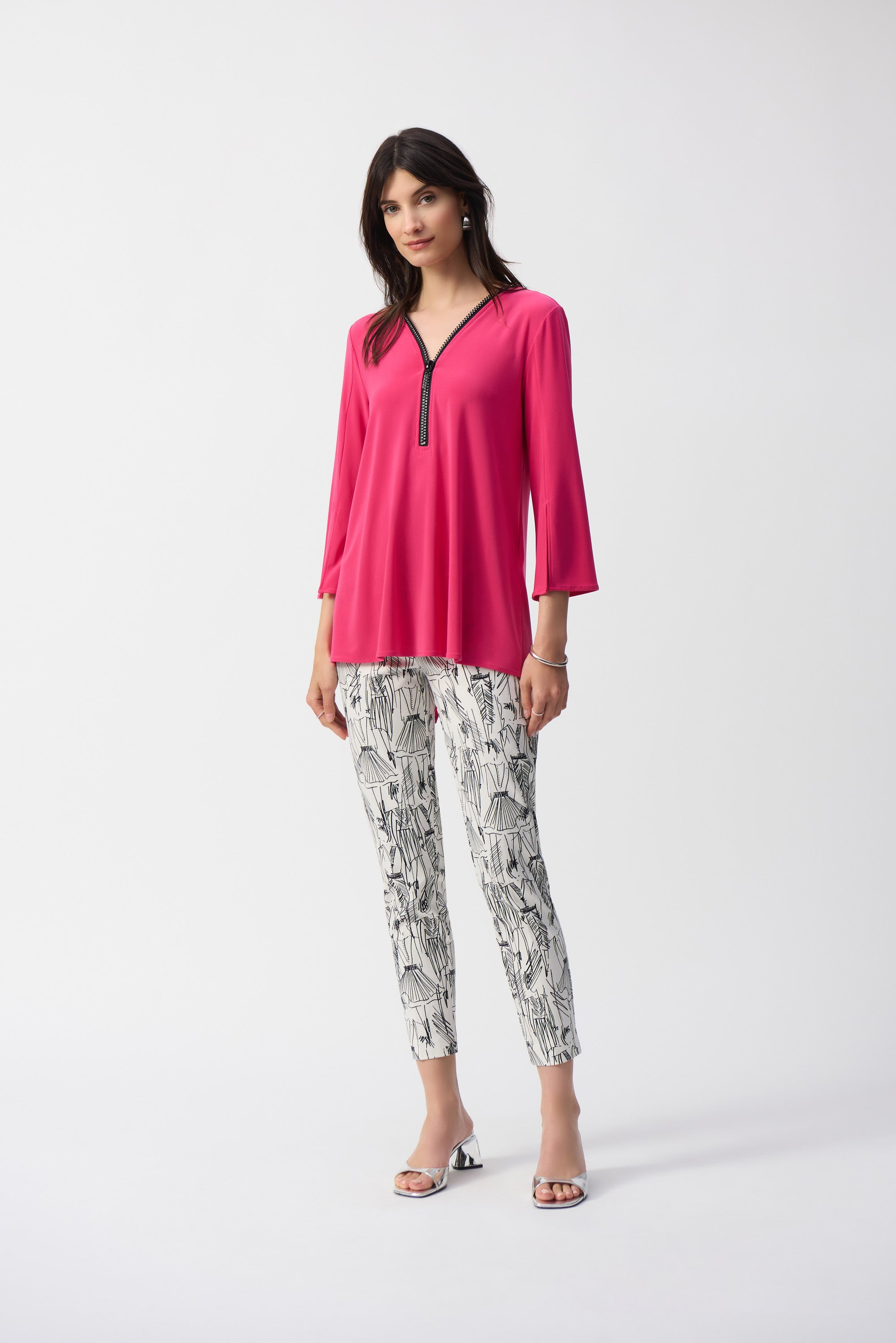 Line Print Ankle Pant