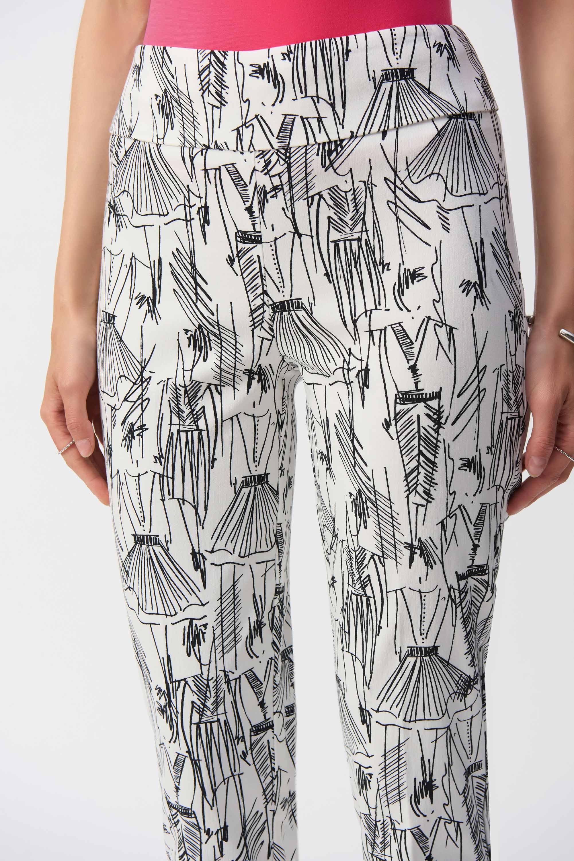 Line Print Ankle Pant