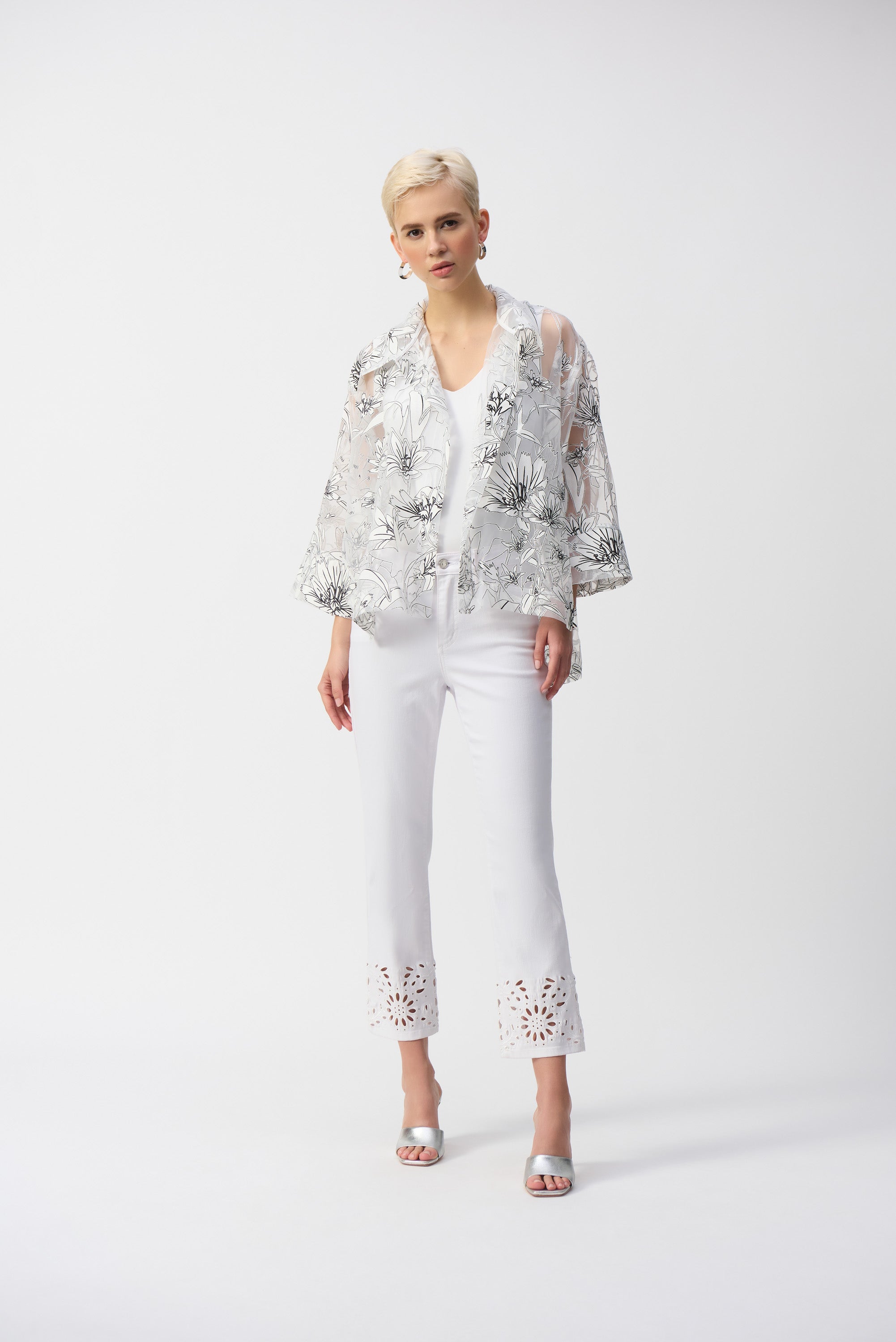 Floral Print Organza Jacket