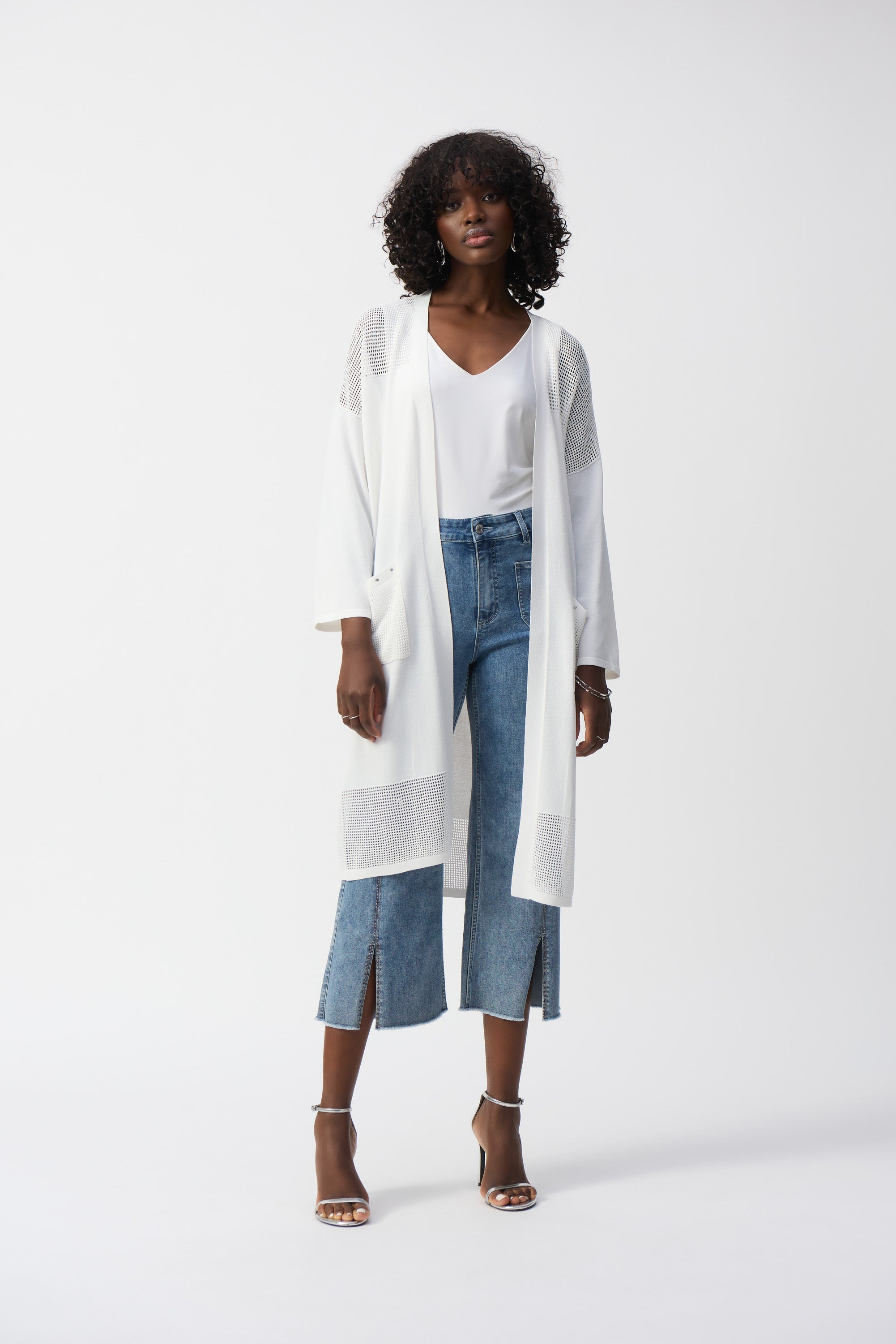 Lattice Knit Duster Cardigan