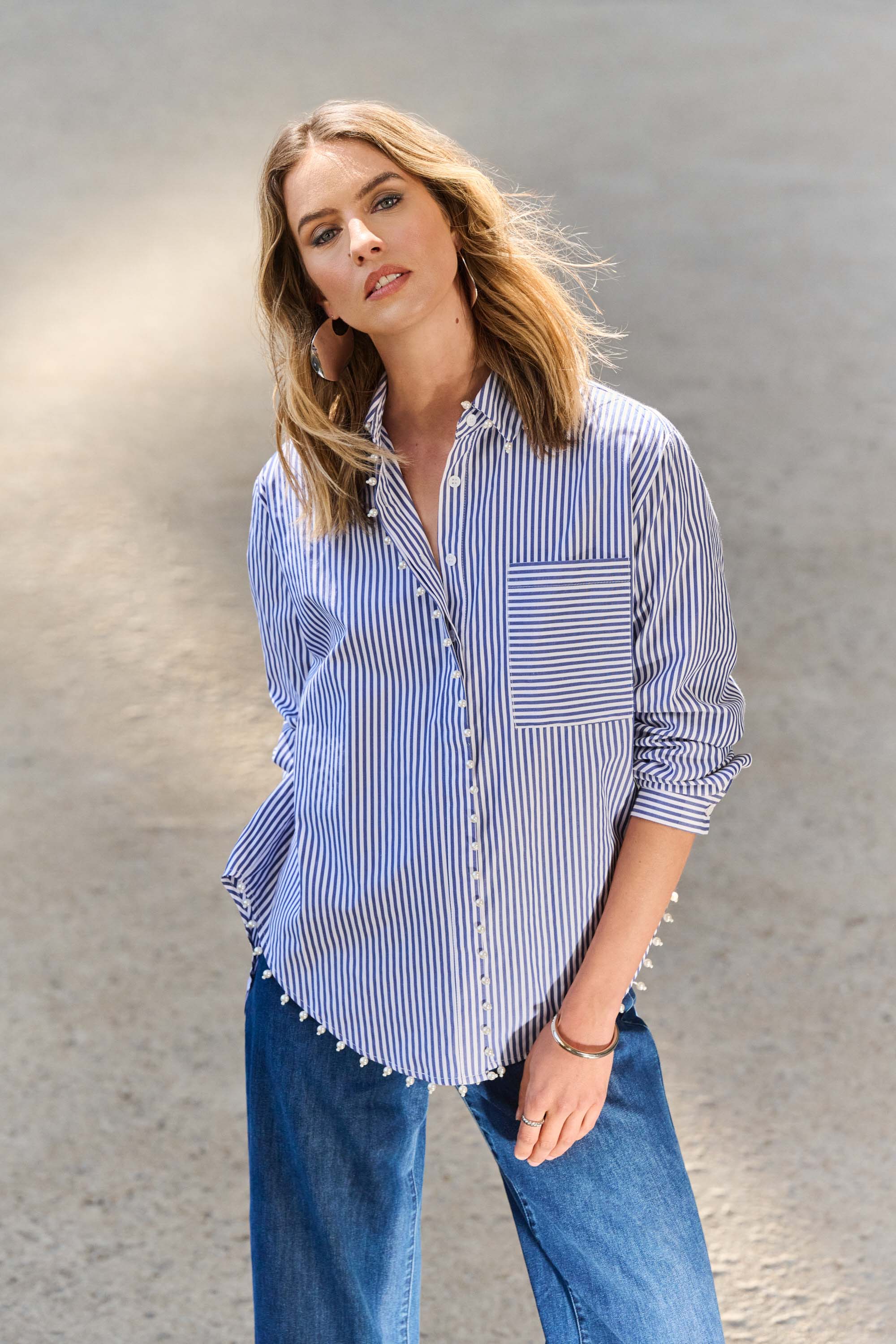 Stripe Poplin Shirt