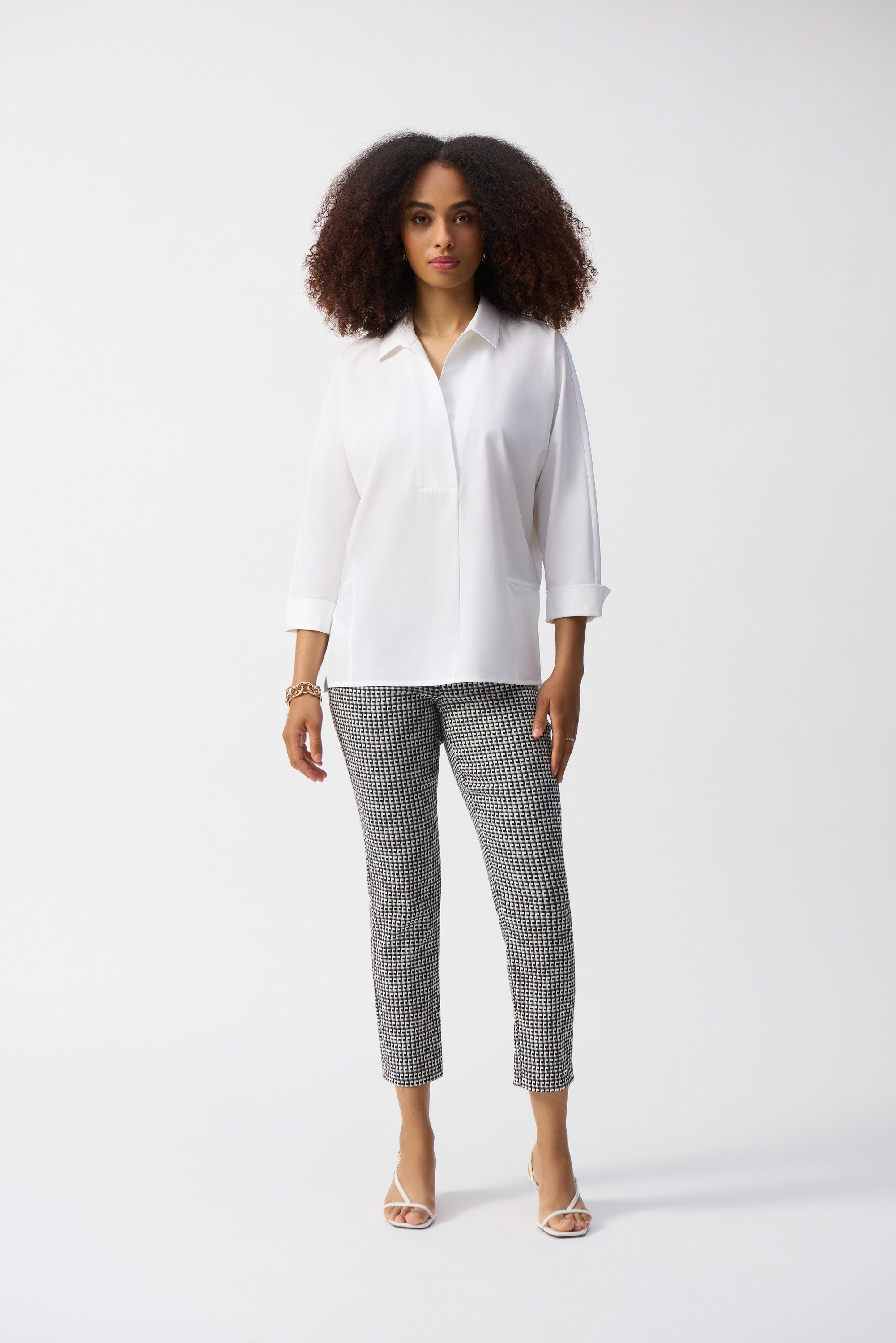 Shirt Collar Poplin Top