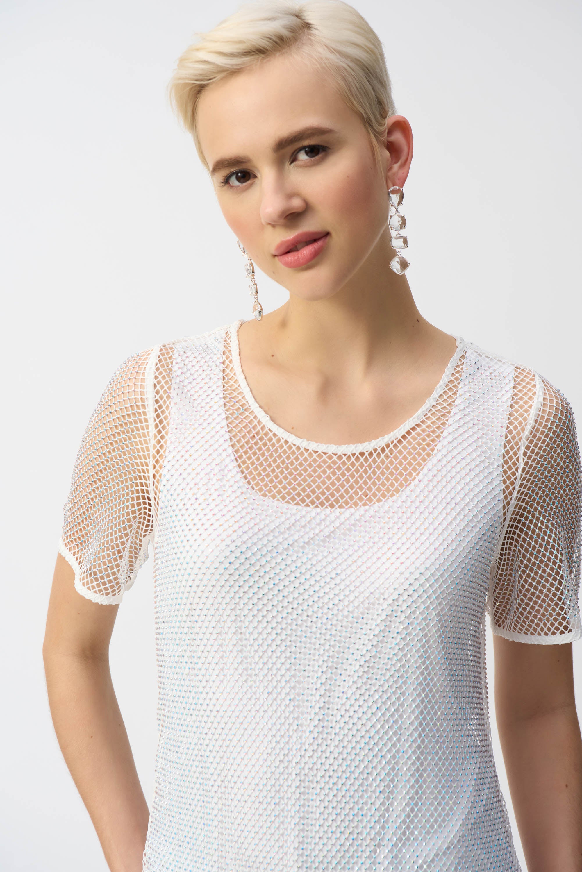 Sequined Mesh Top