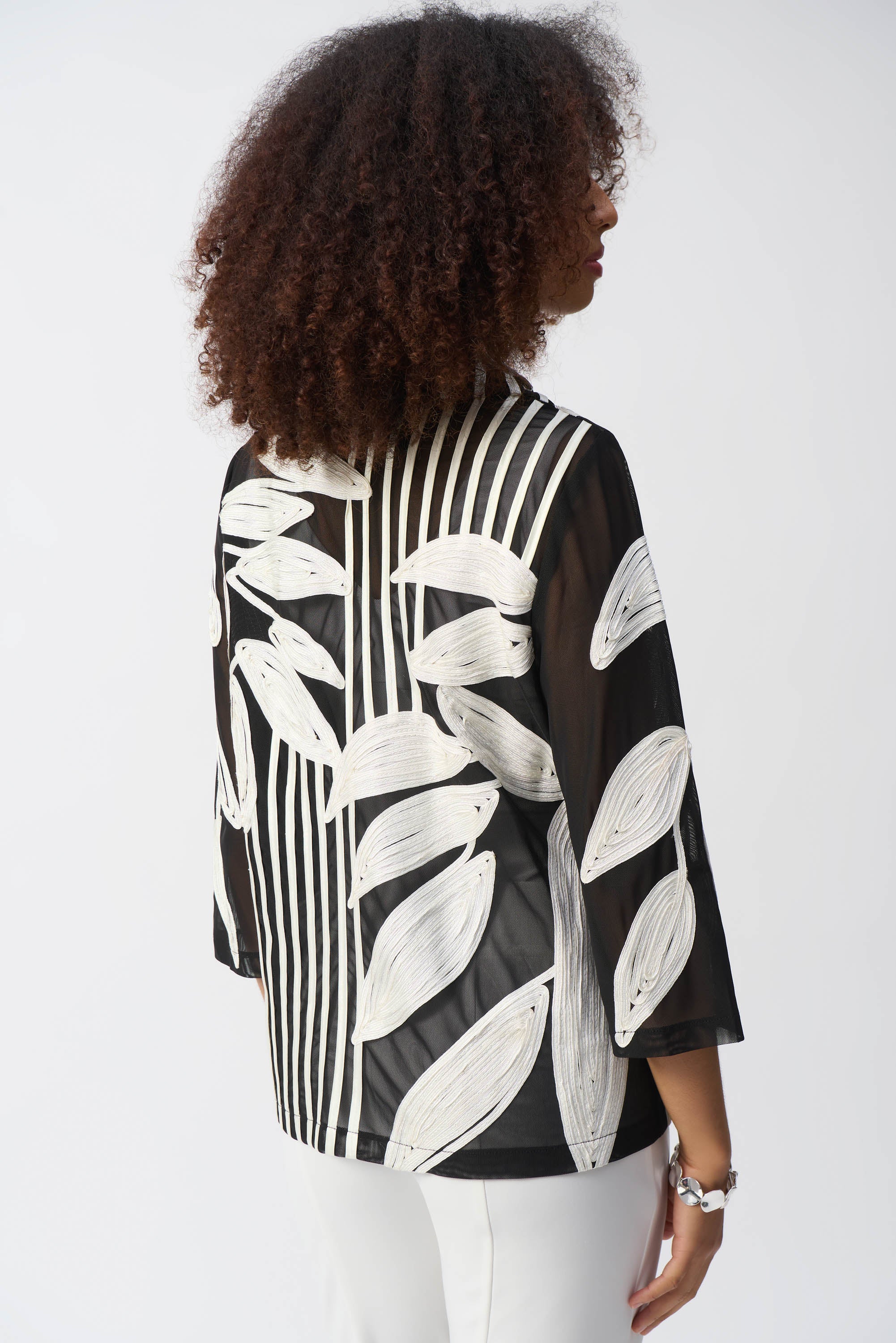 Stripe and Leaf Soutache Jacket