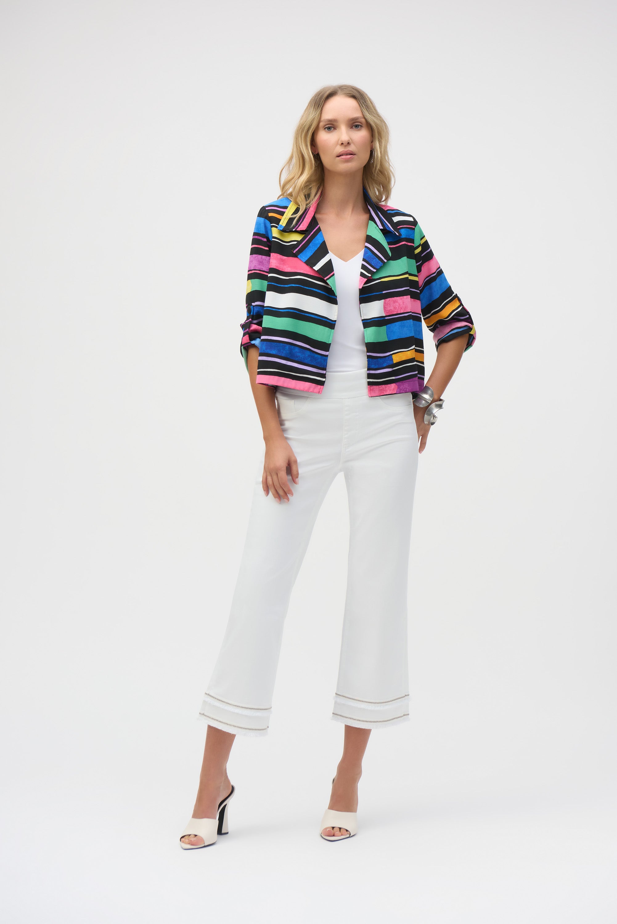 Stripe Boxy Blazer