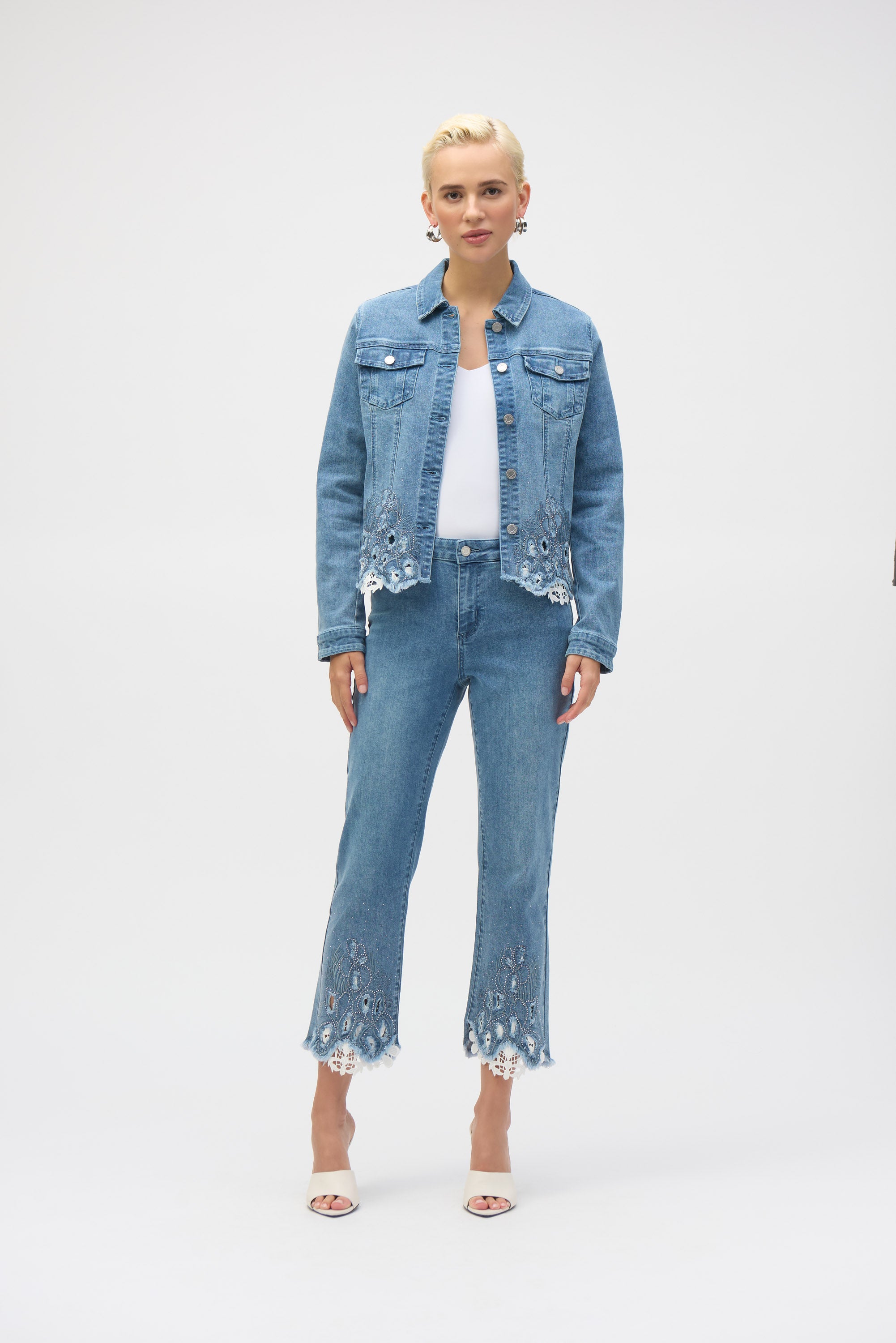 Scallop Hem Jean Jacket