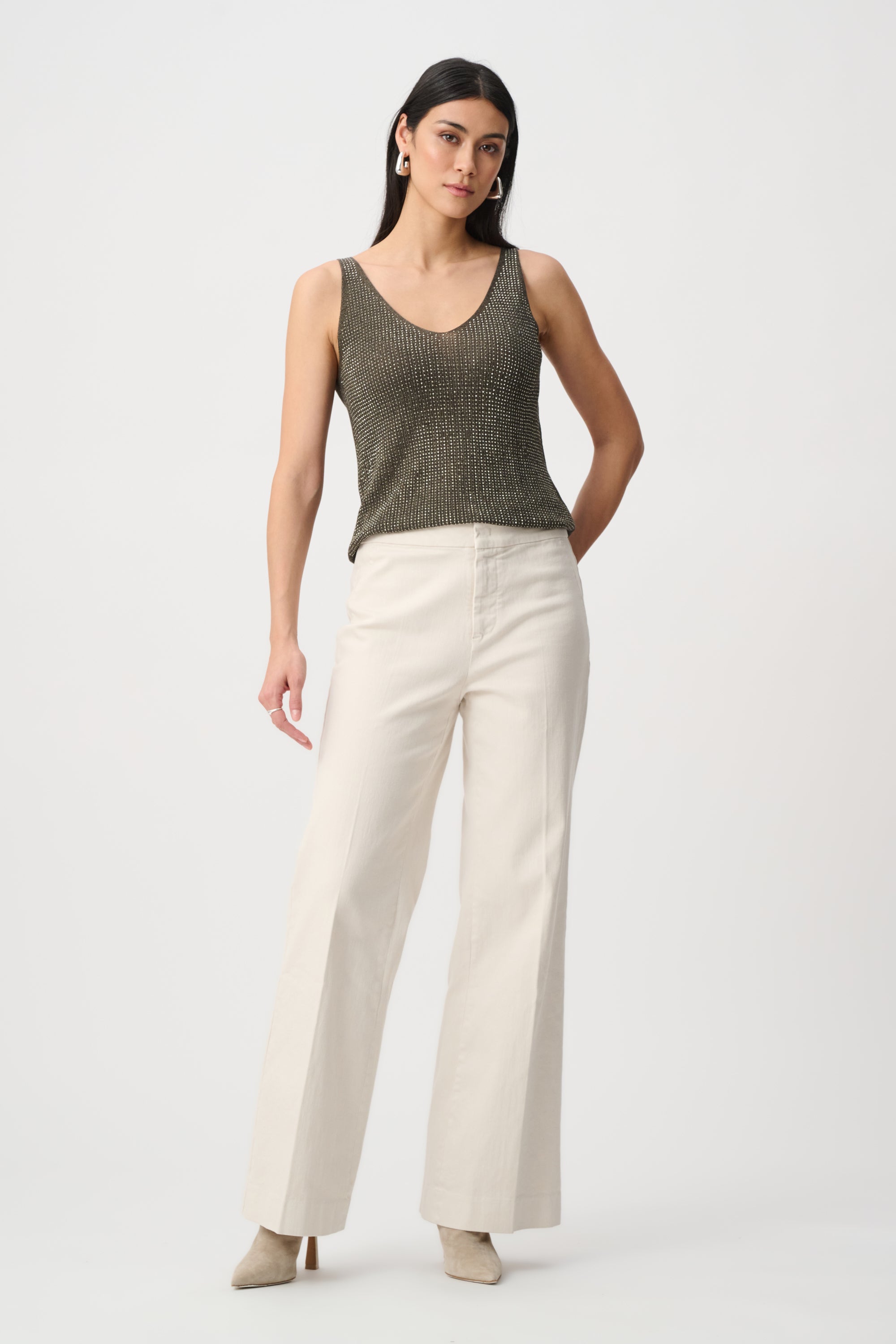 Studded Lurex Knit Top
