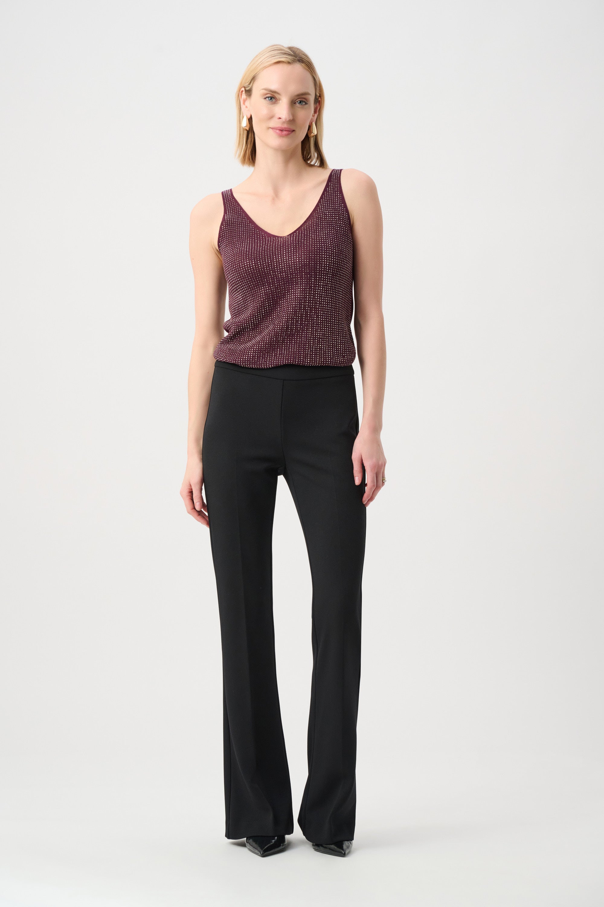 Studded Lurex Knit Top