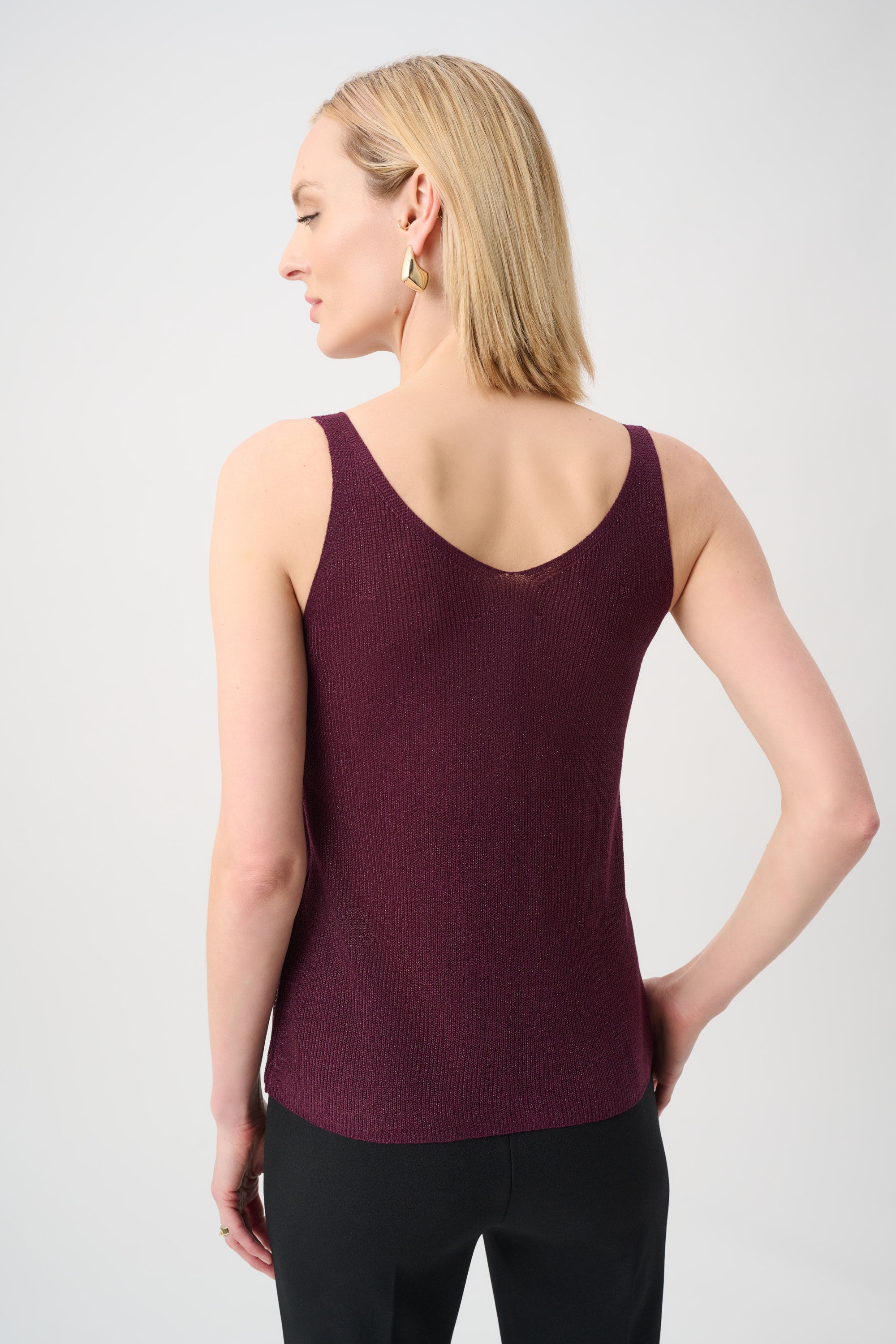 Studded Lurex Knit Top