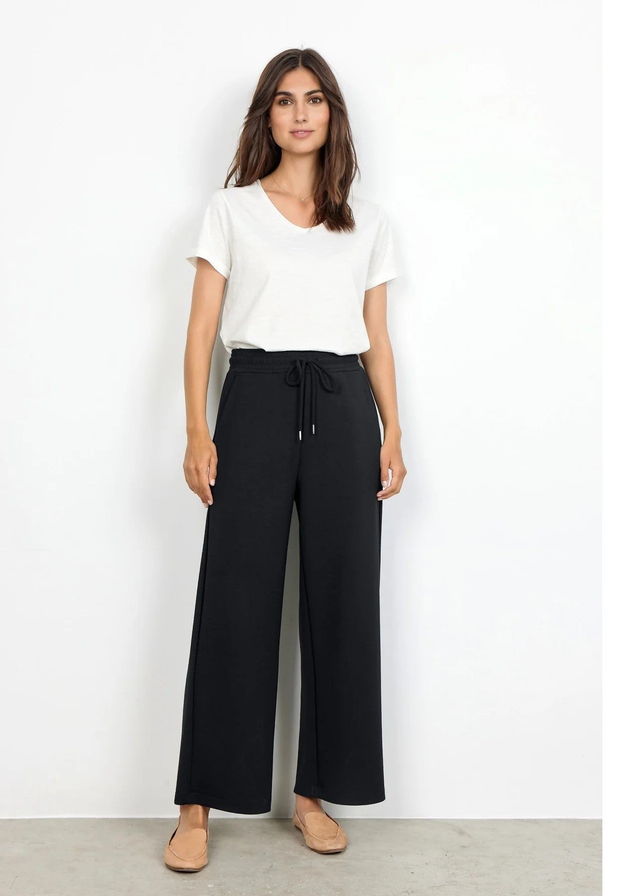 Wide Leg Drawstring Modal Pant