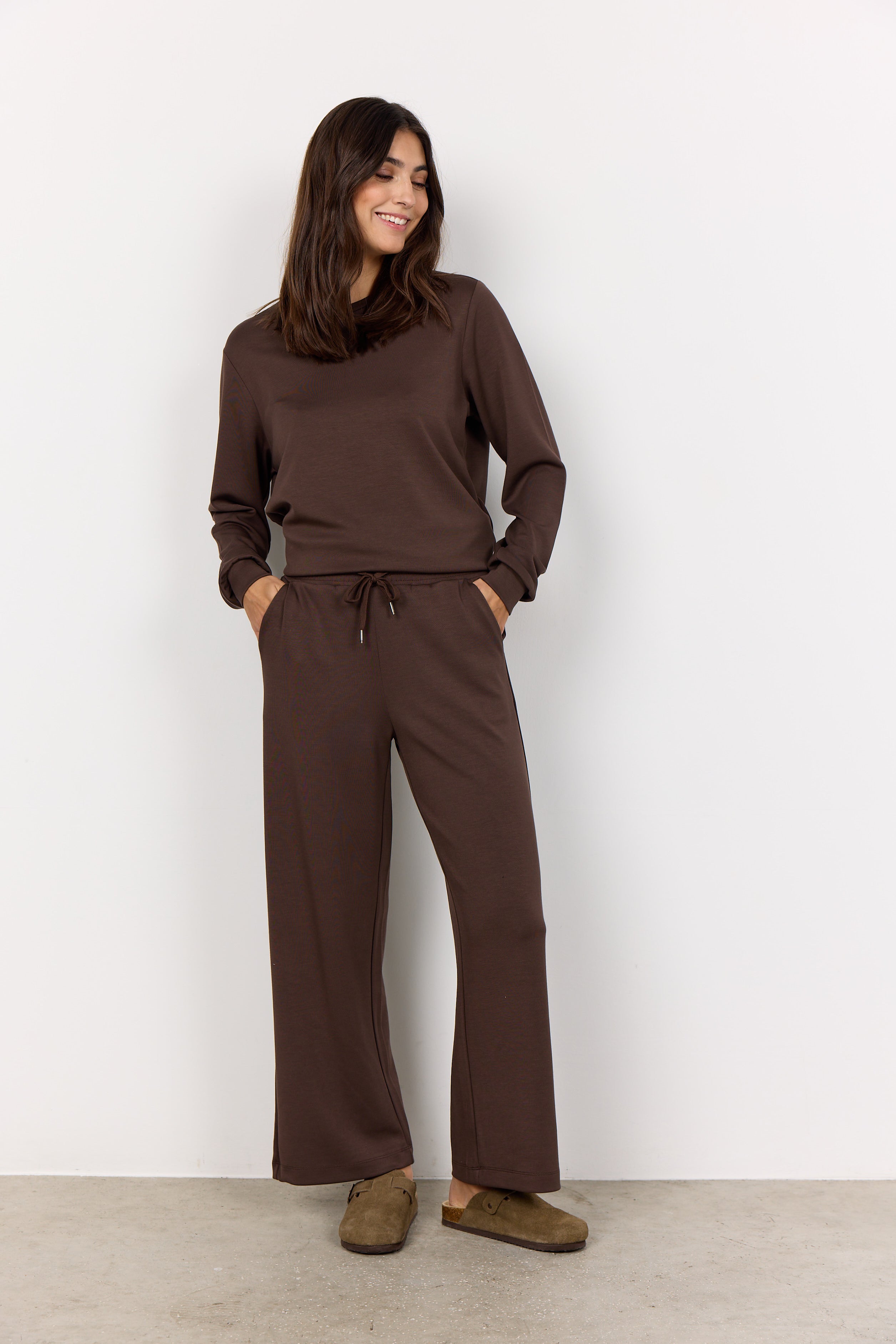 Wide Leg Jersey Pants