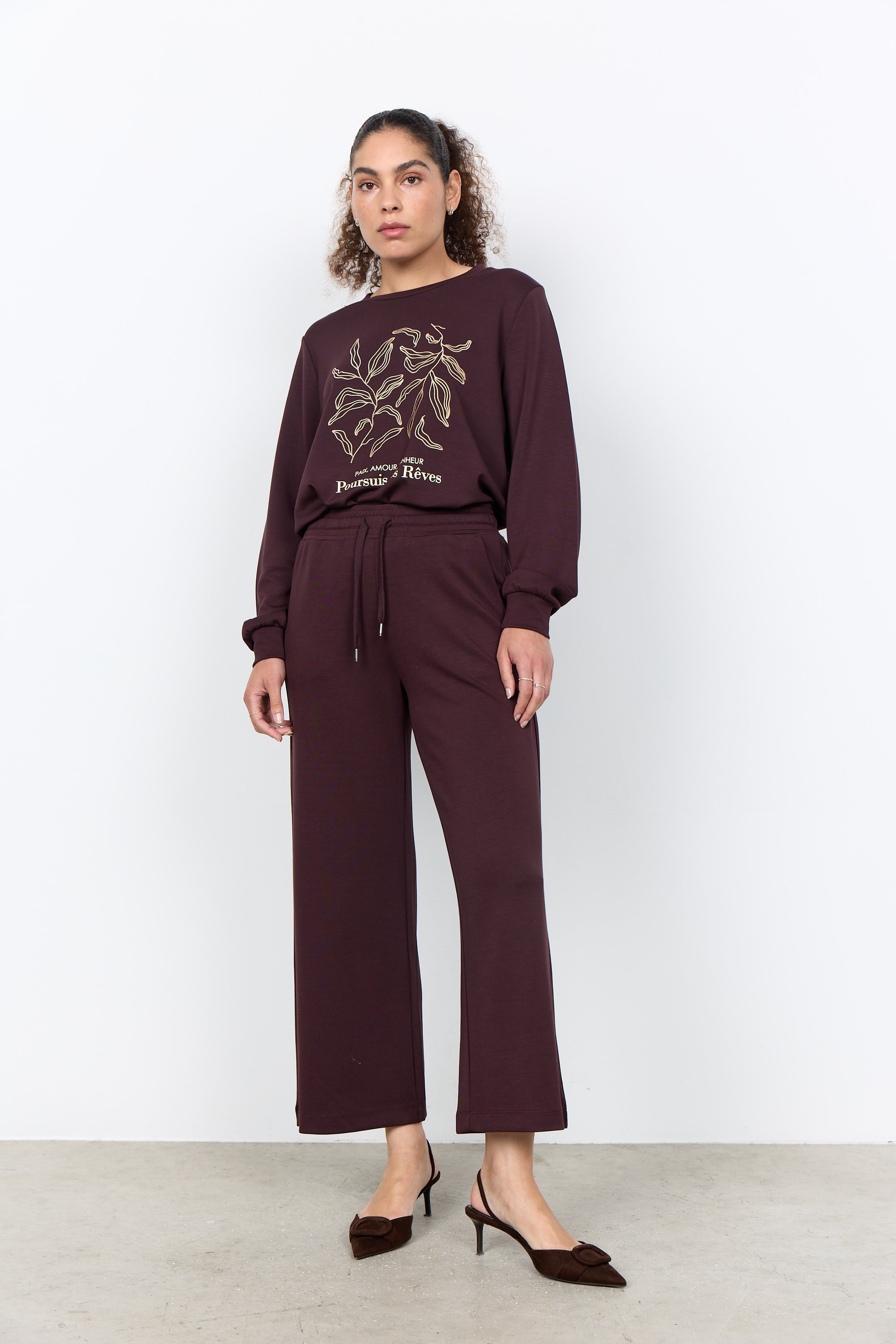 Wide Leg Jersey Pants