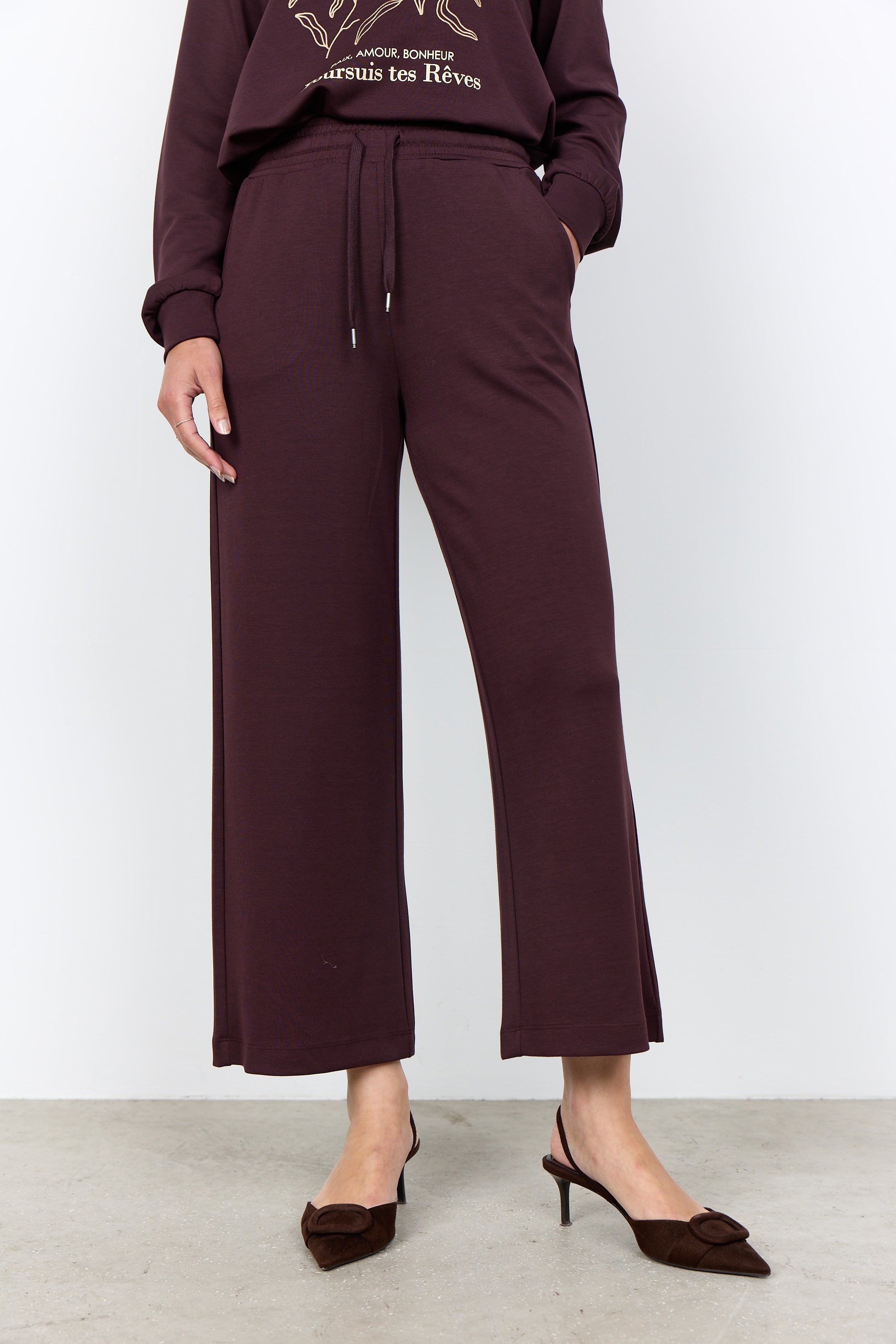 Wide Leg Jersey Pants
