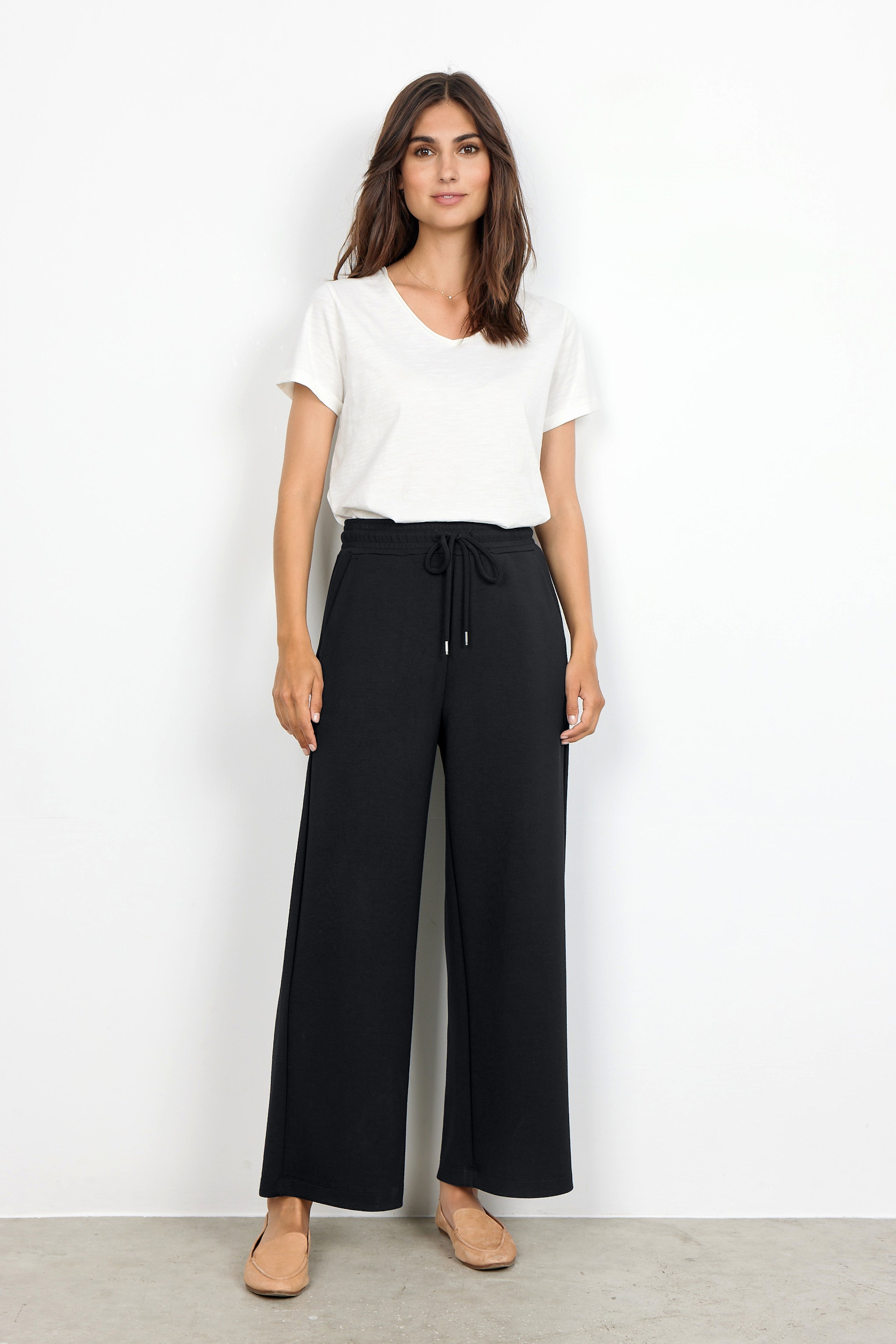 Wide Leg Jersey Pants