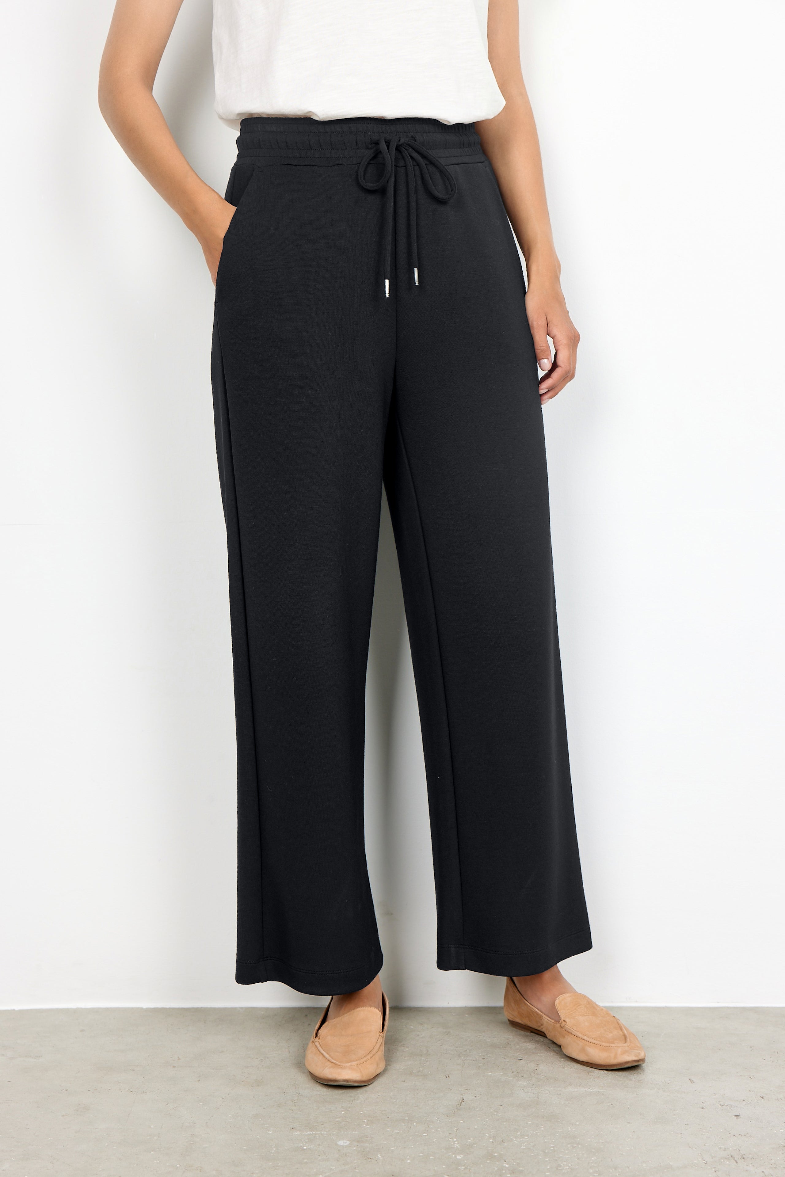 Wide Leg Jersey Pants