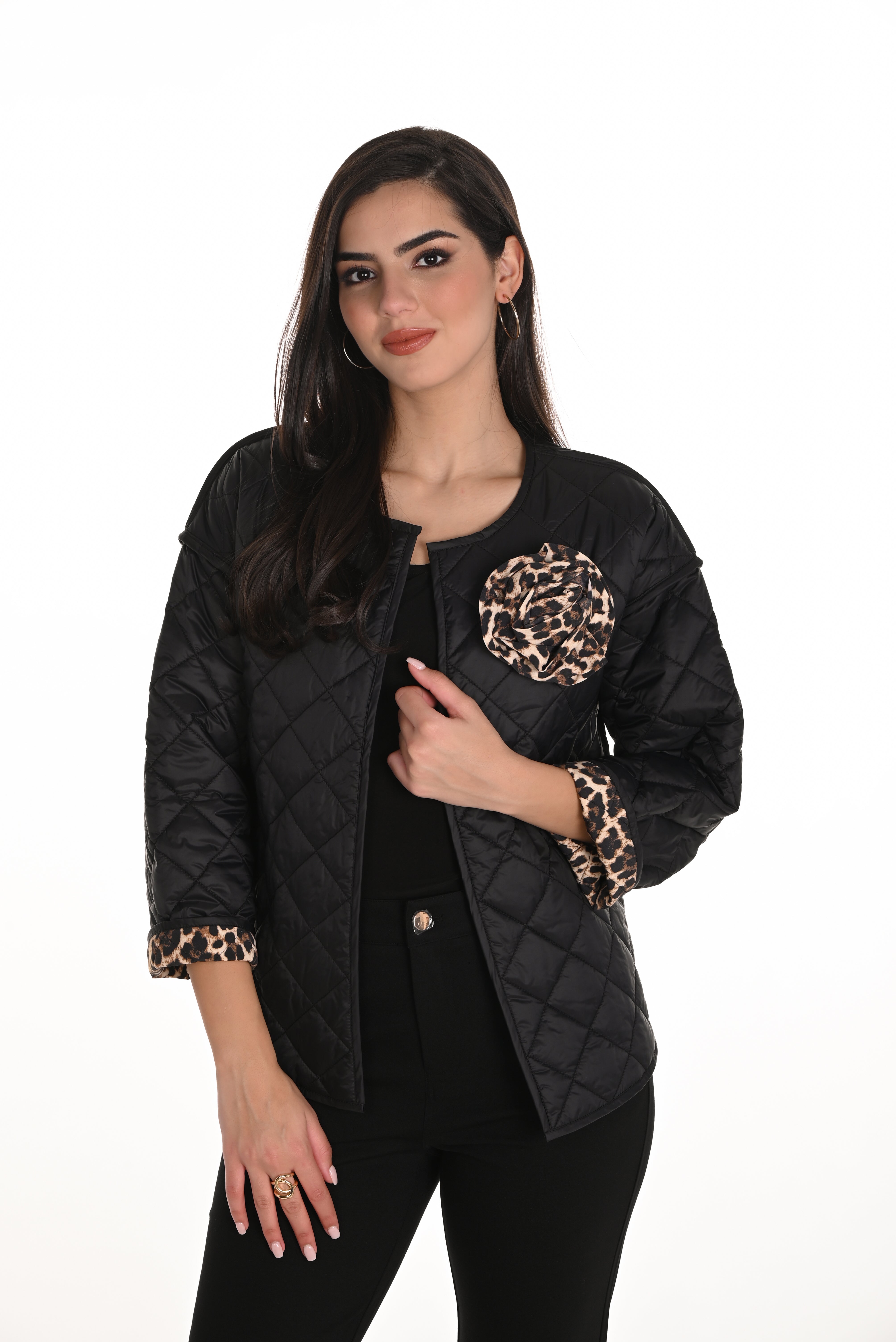 Animal Print Reversible Quilt Jacket