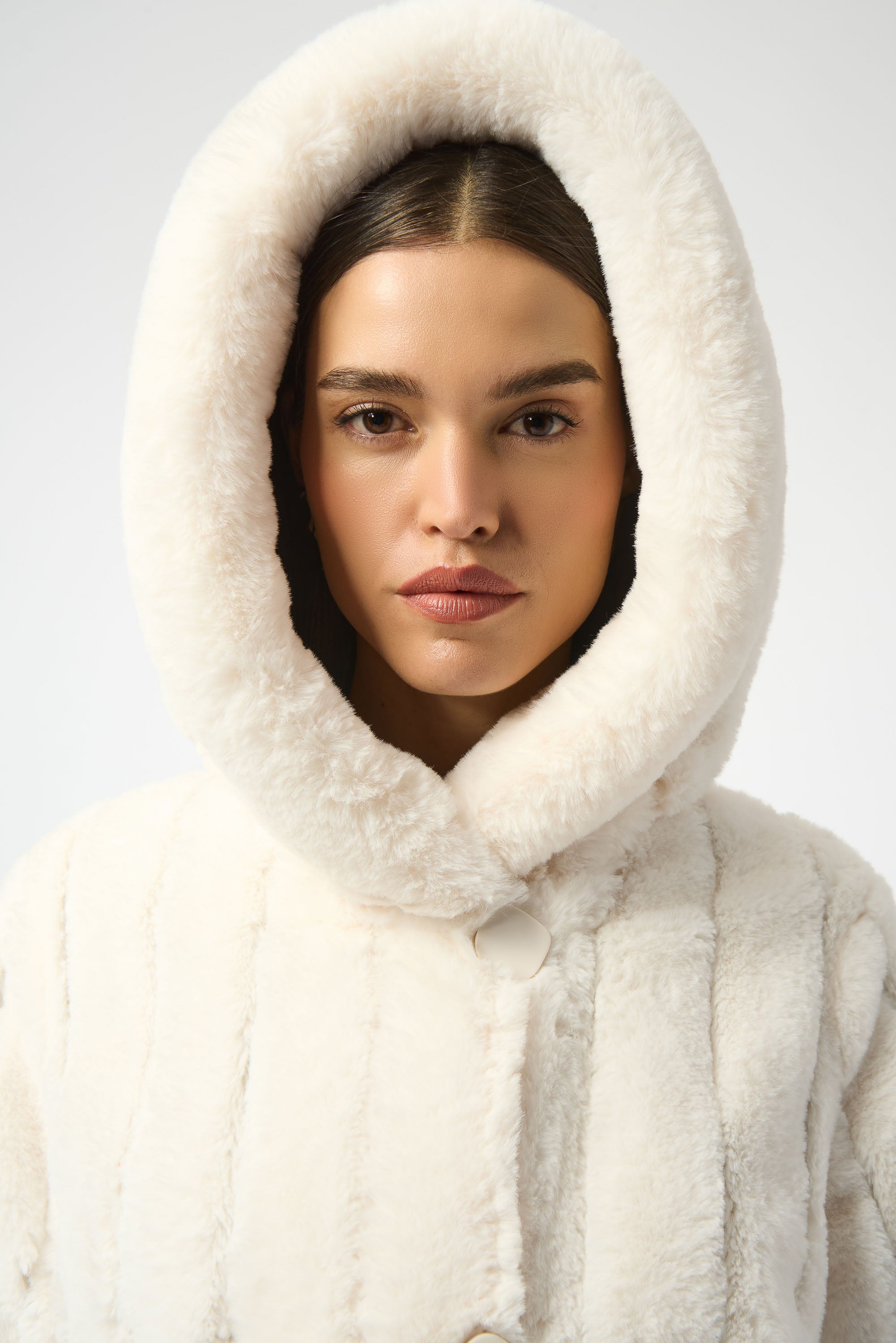 Reversible Faux Fur Hooded Coat