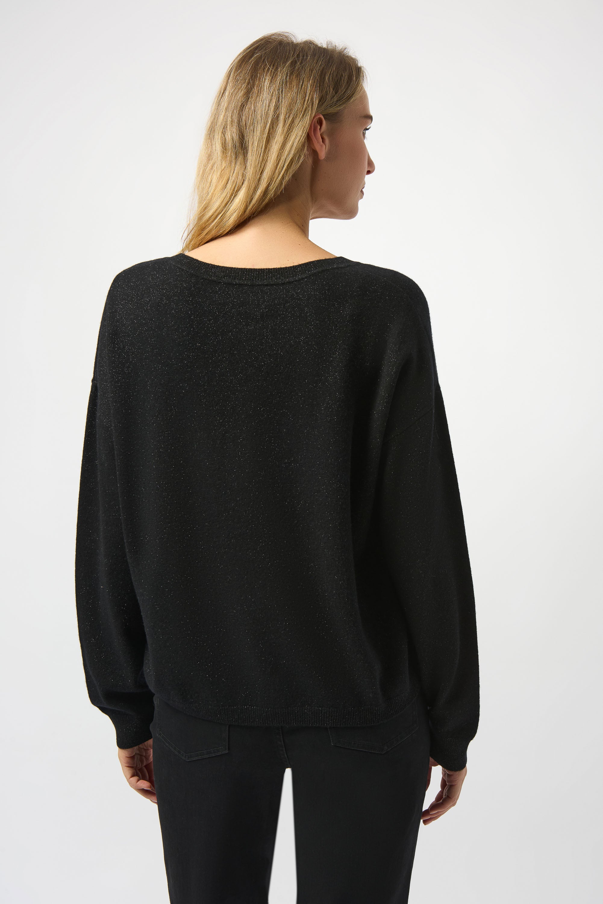 V-neck Lurex Wool Pullover