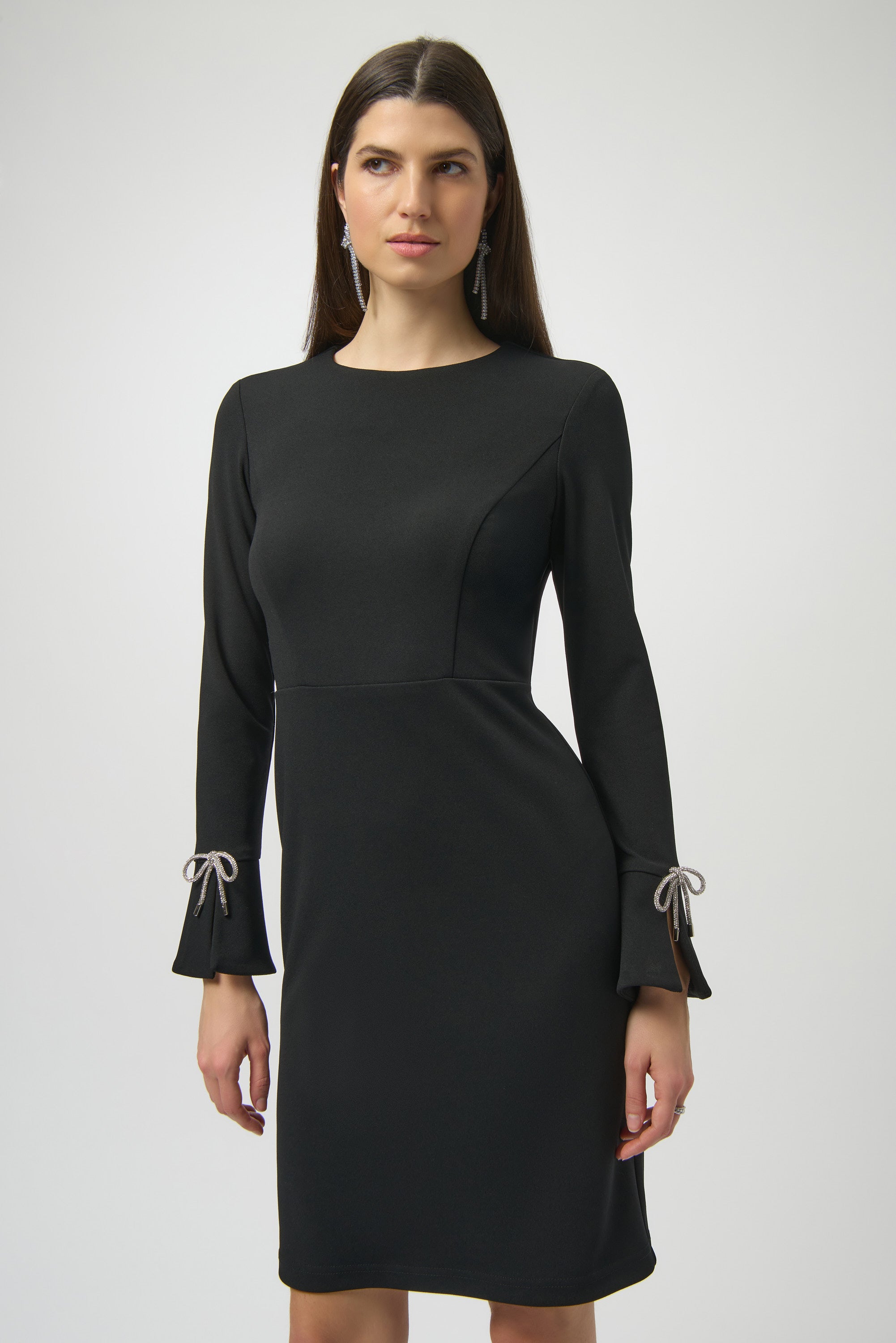 Fitted Crepe Sheath Dress
