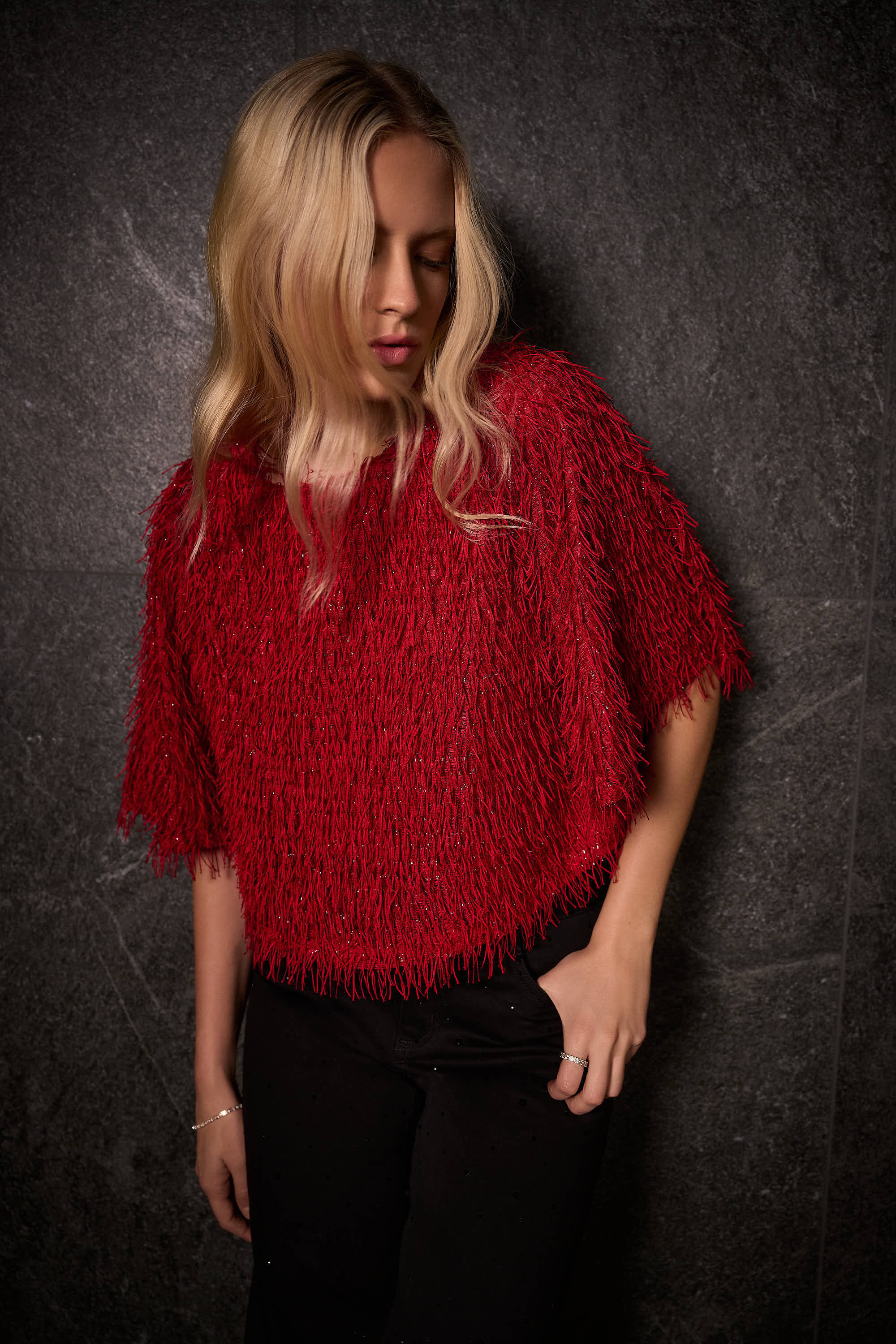 Sparkle Fringe Top