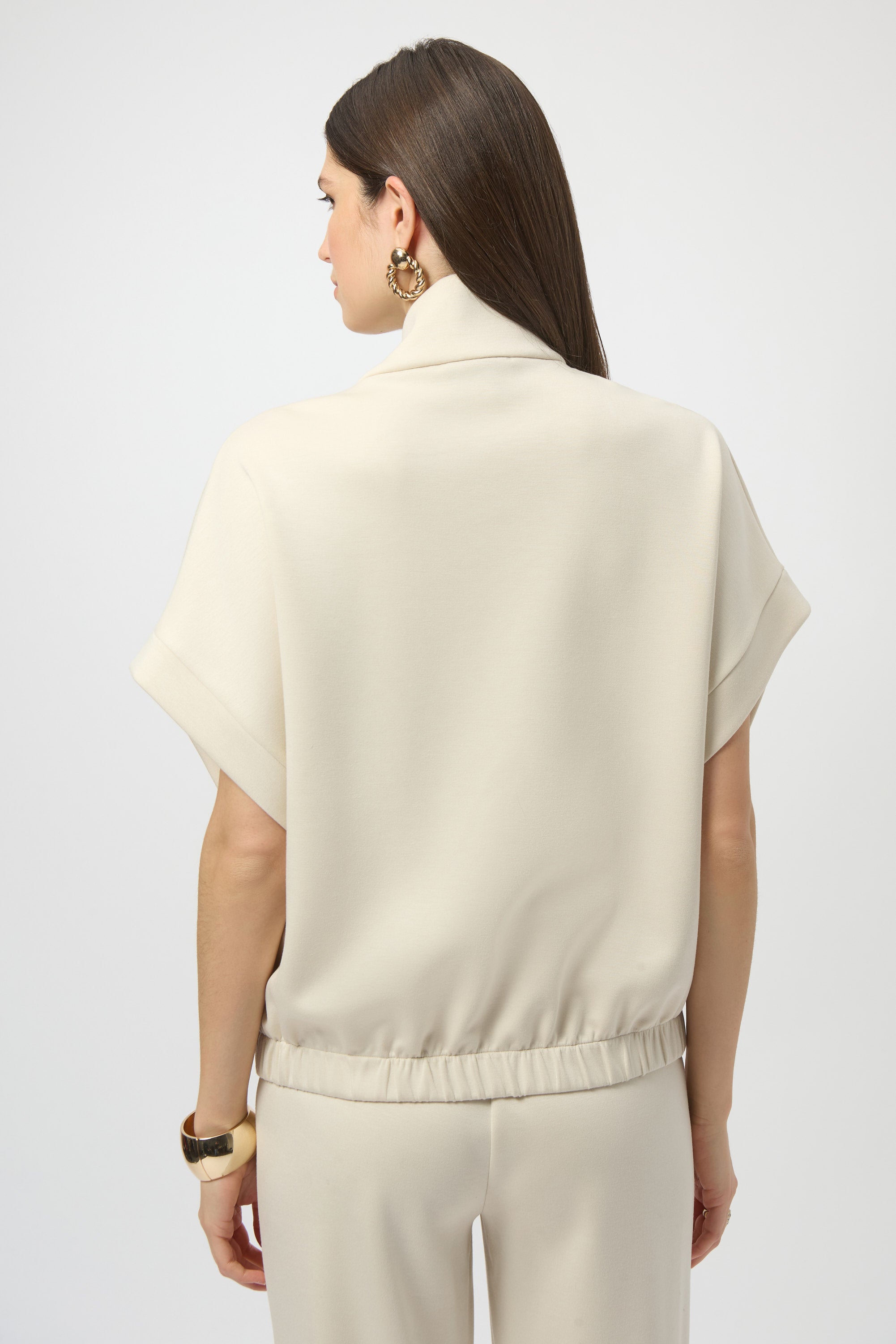 Scuba Knit Zip Front Jacket