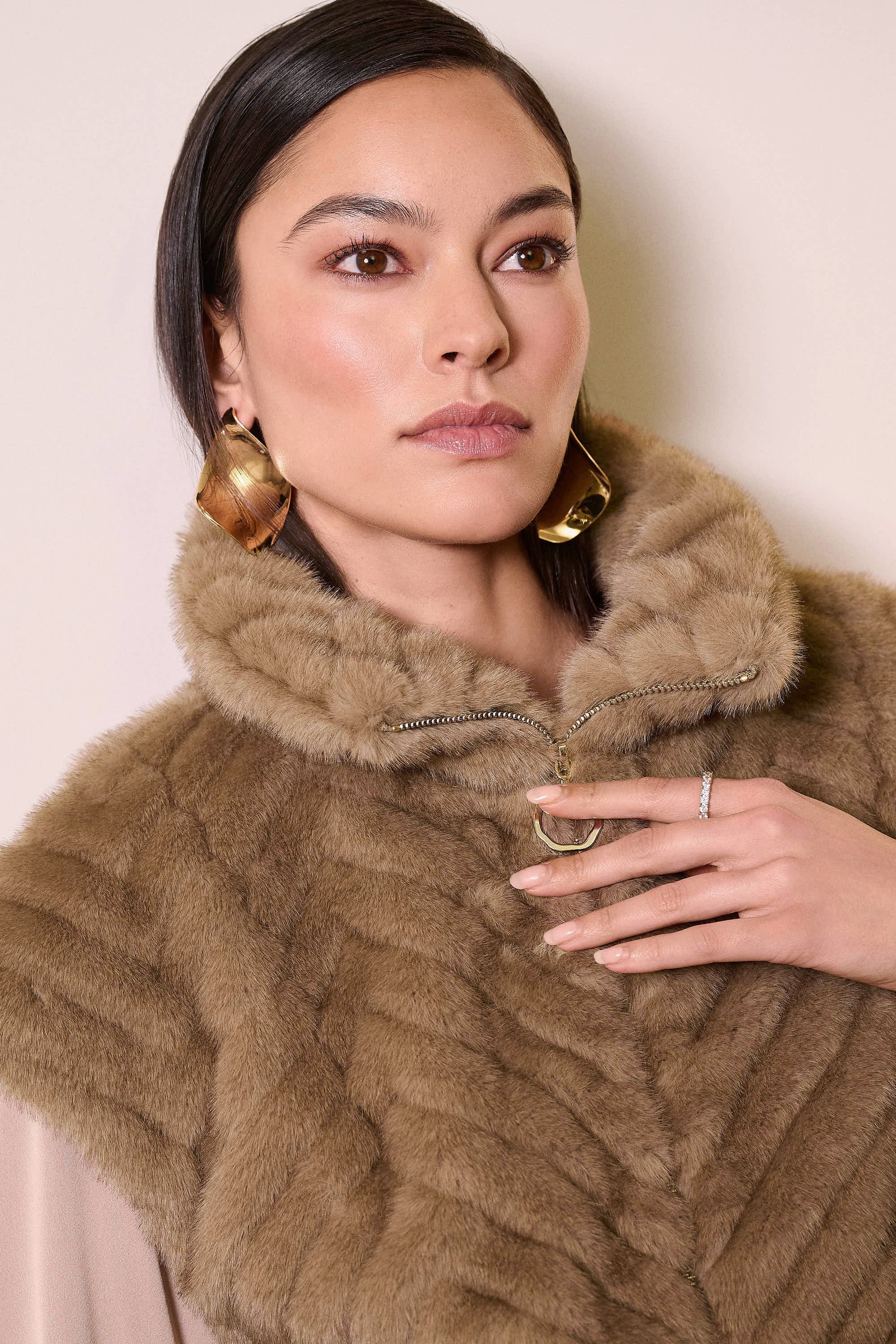 Faux Fur Zip Front Vest