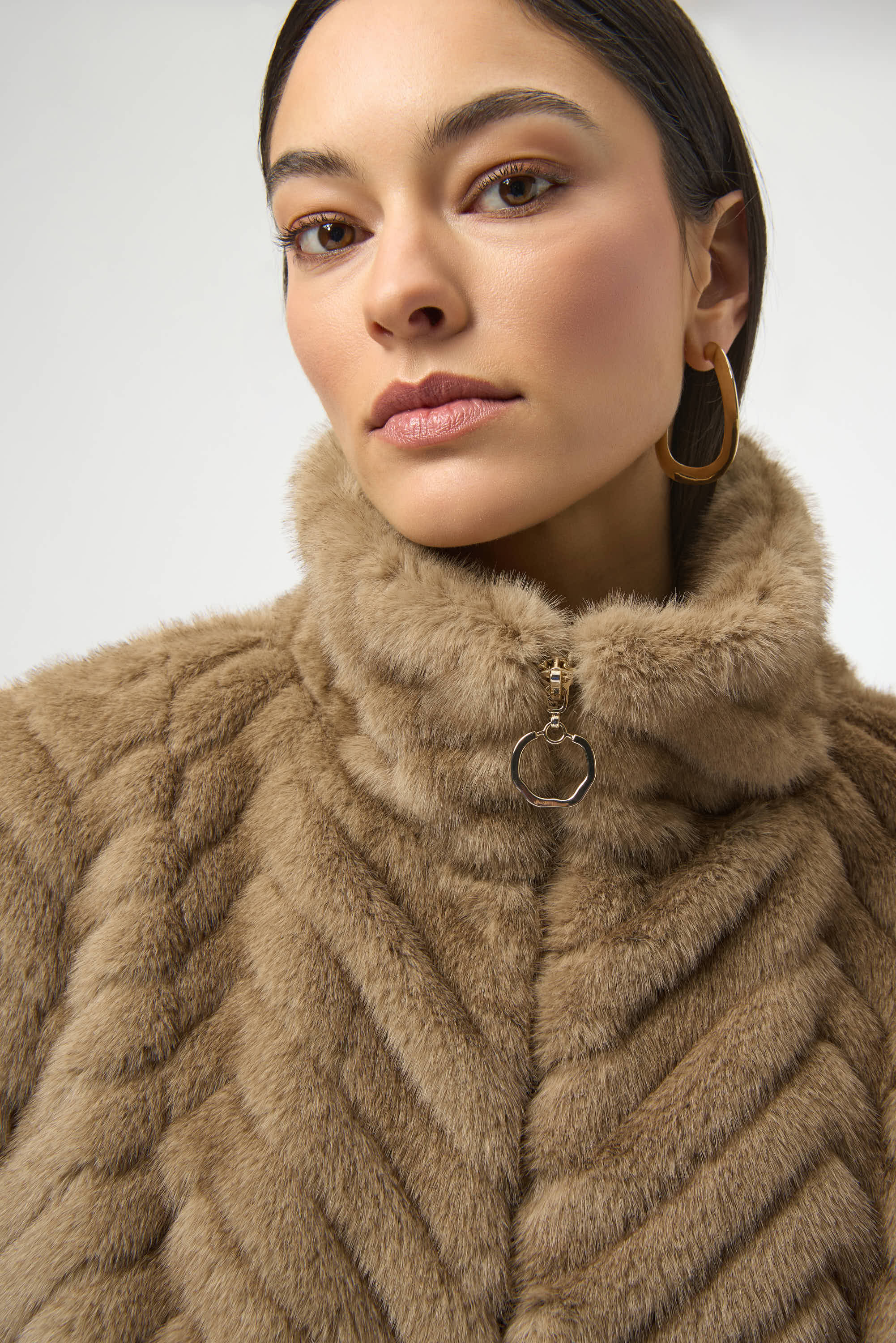 Faux Fur Zip Front Vest