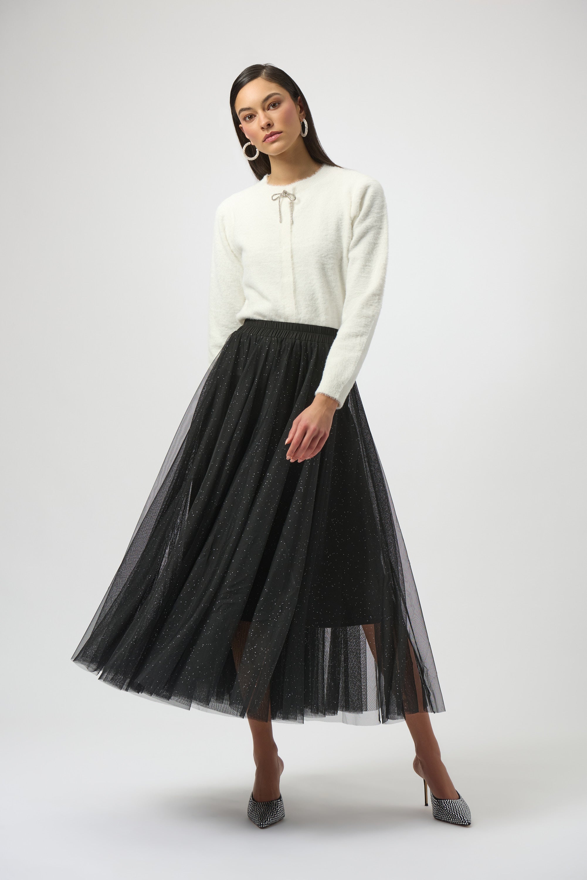 Silver Dot Net Skirt