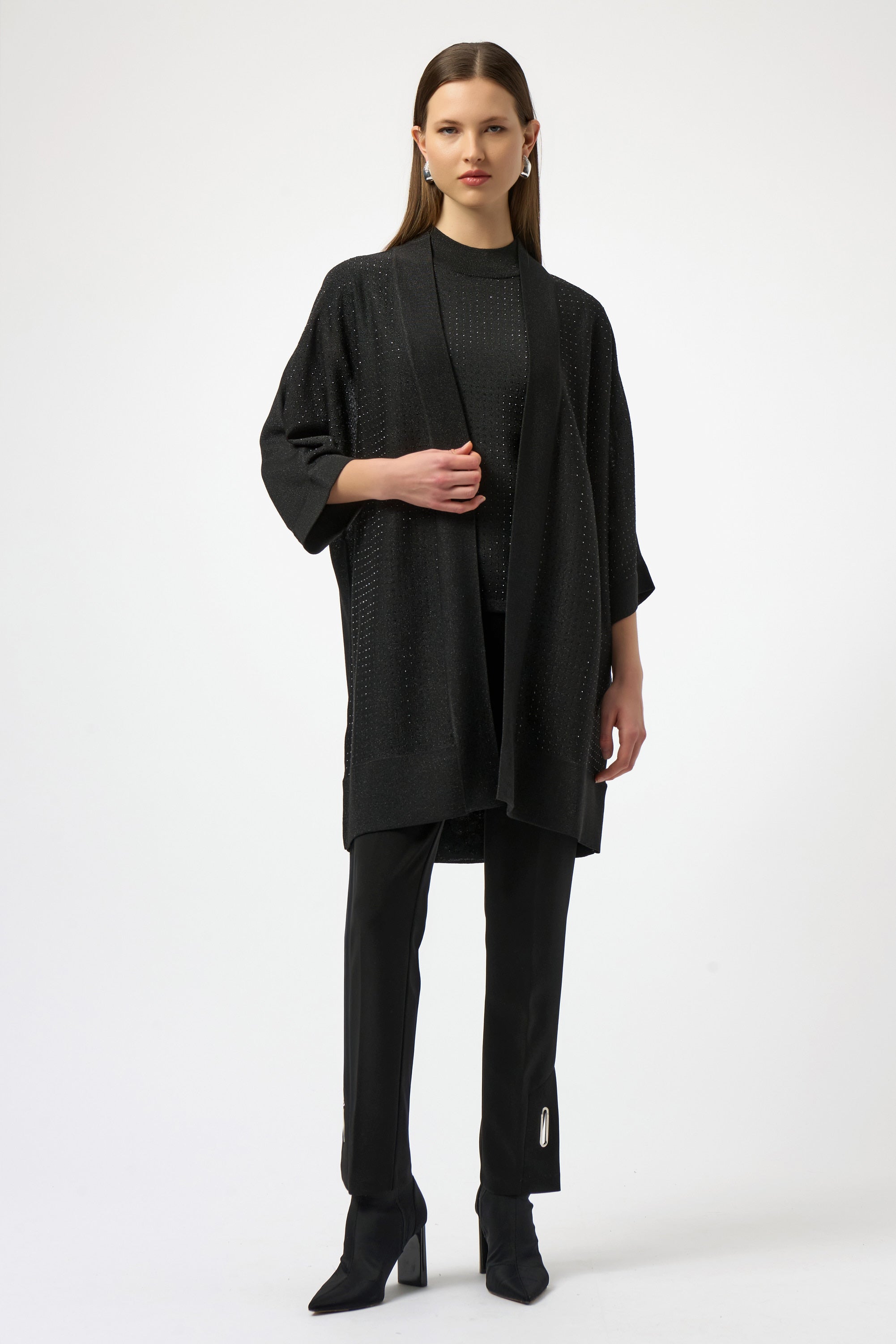 Lurex Knit Stud Cardigan