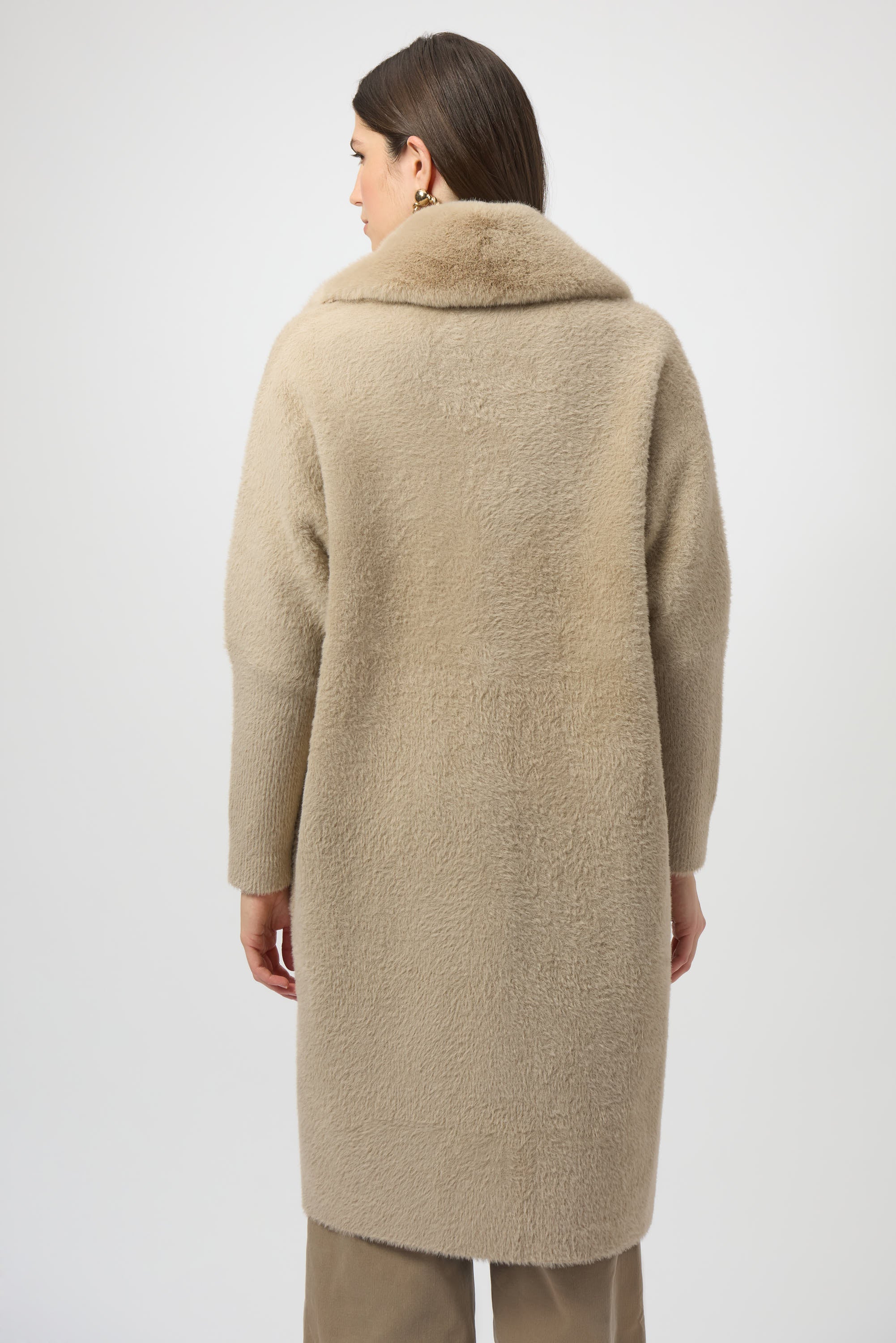 Eyelash Button Front Coat