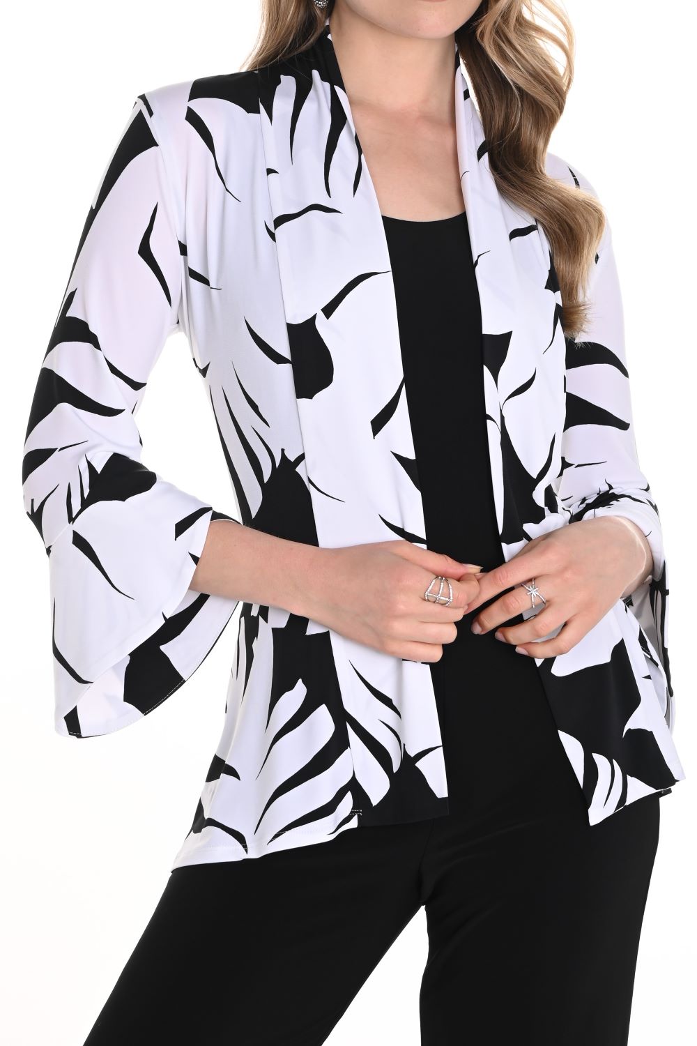 Leaf Print Jersey Jacket