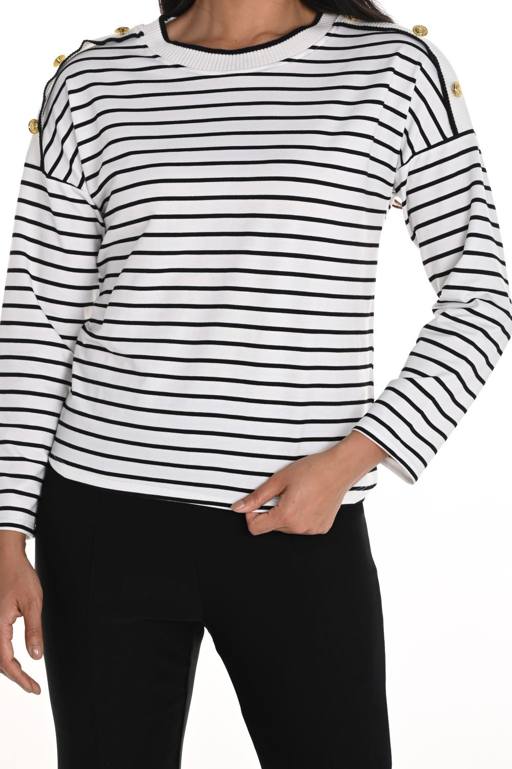 Stripe Print Pullover