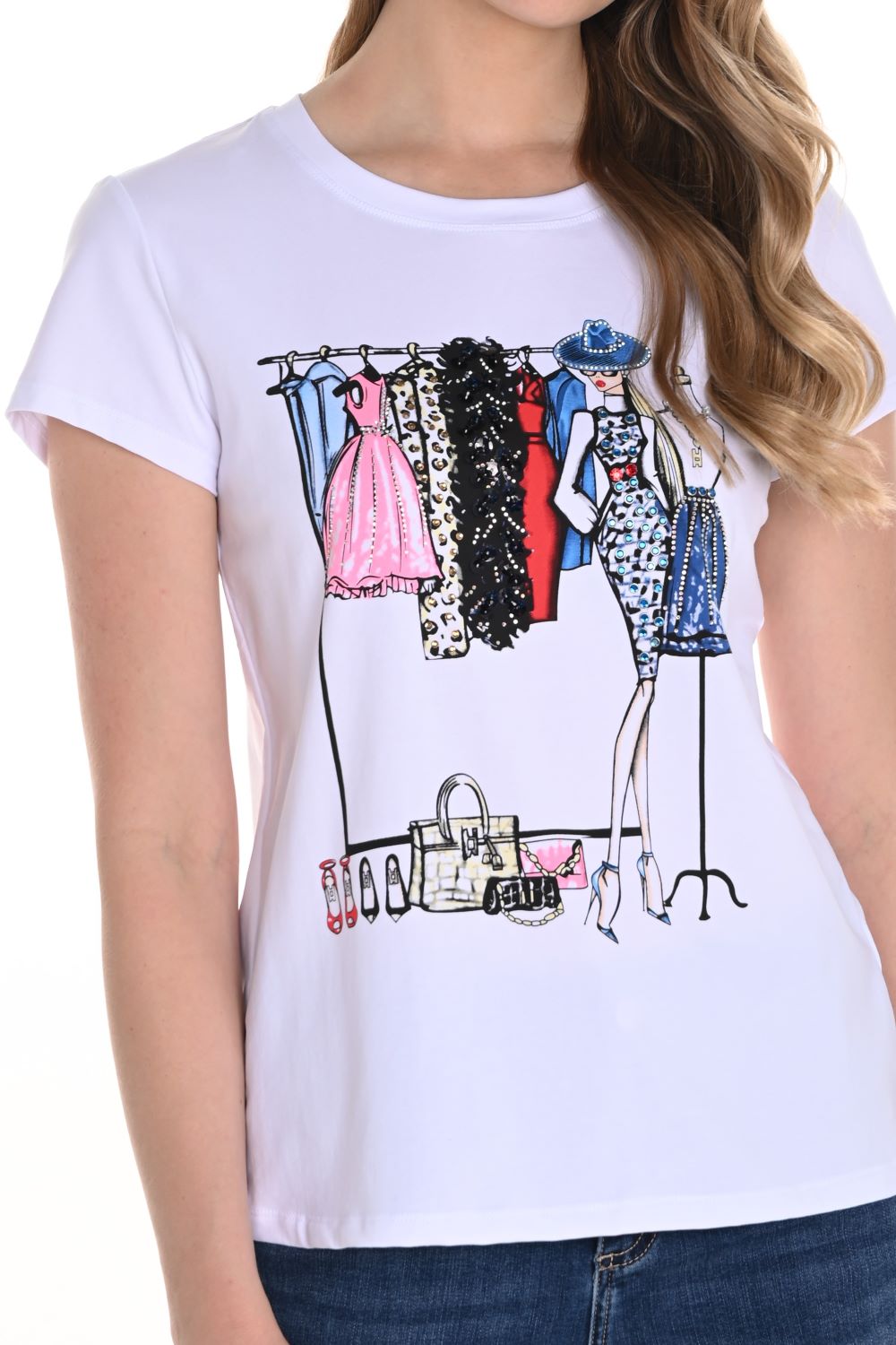 Graphic Rhinestone T-Shirt