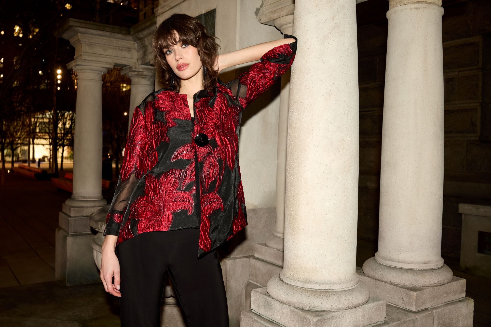 Floral Print Organza Jacket