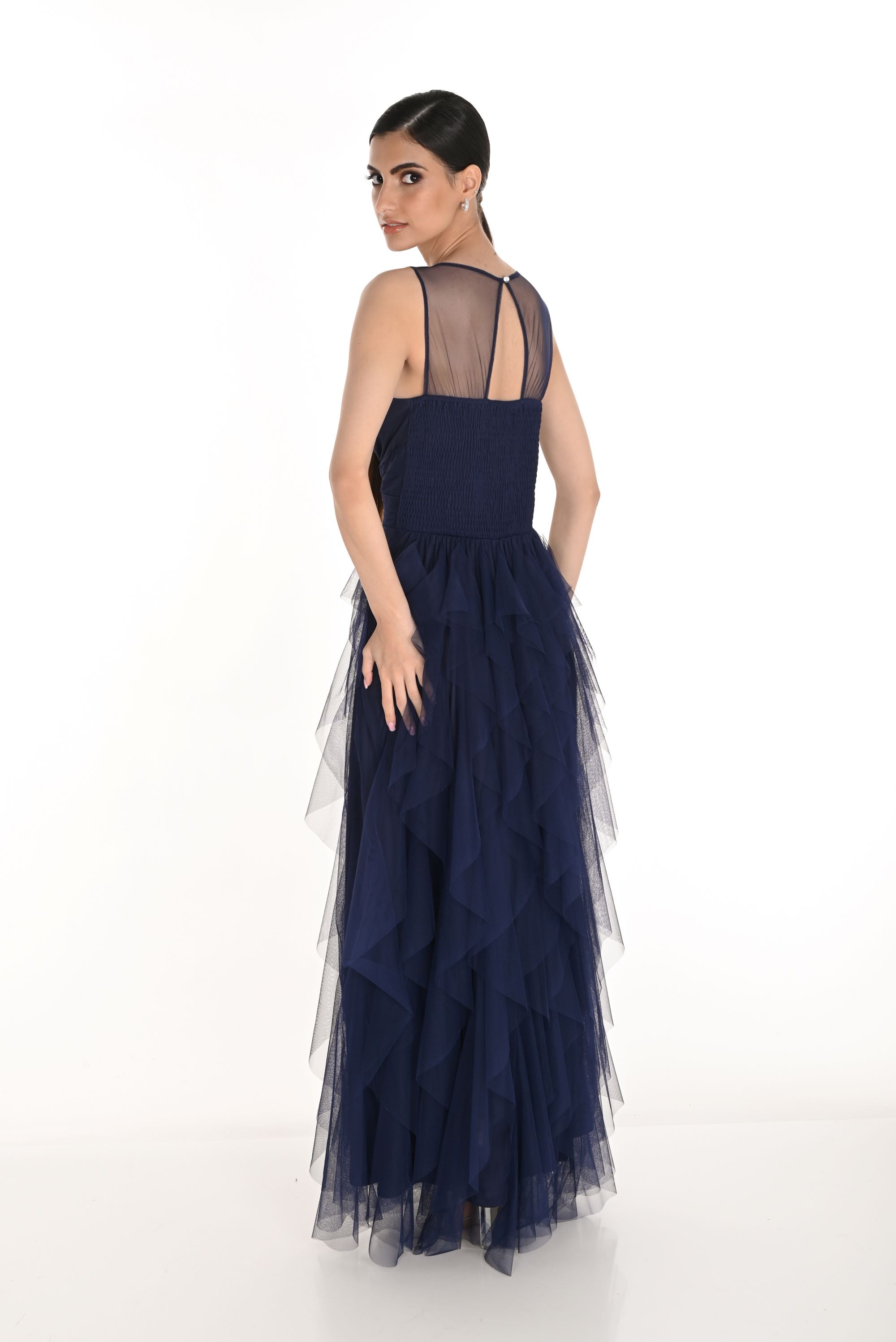 V-neck Tiered Maxi