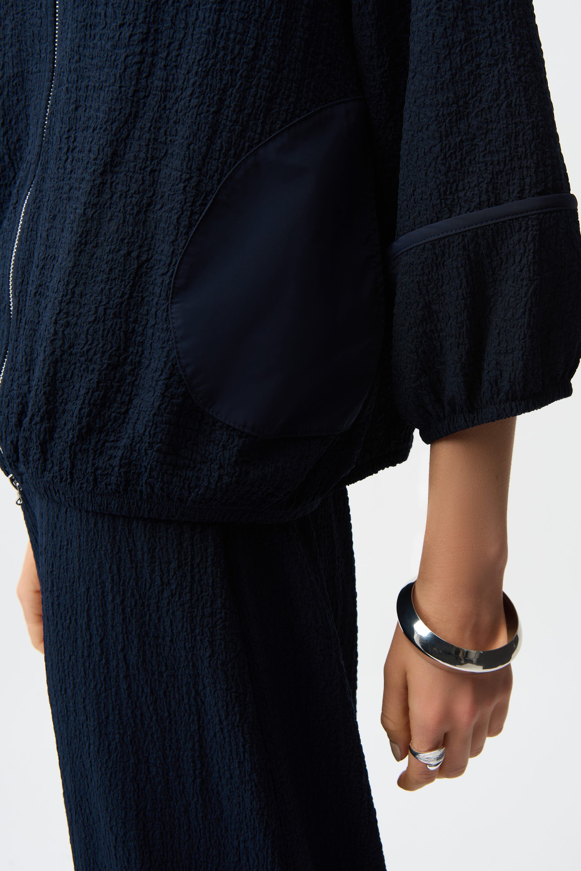 Seersucker Bomber Jacket