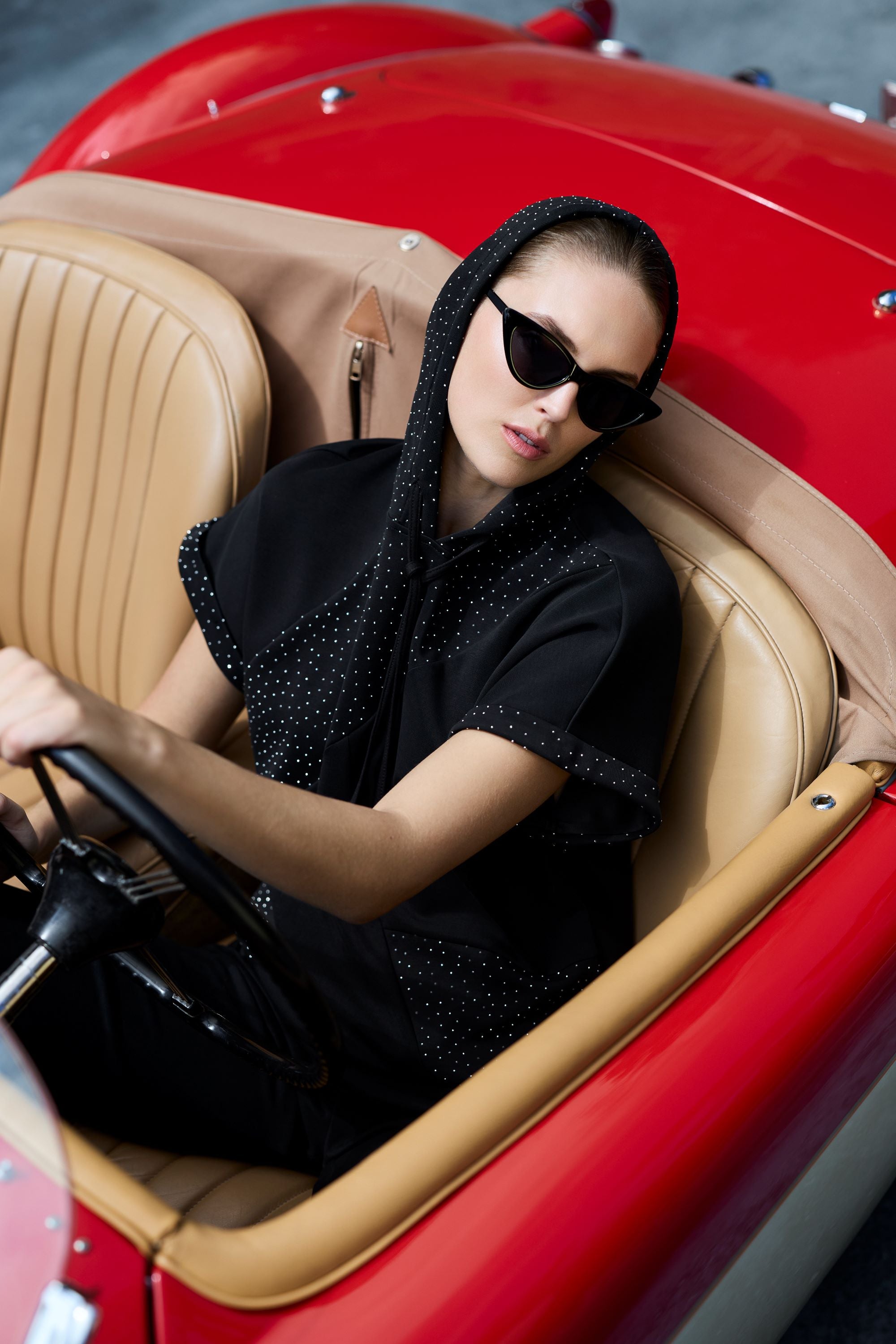 Stud Trim Hood Top