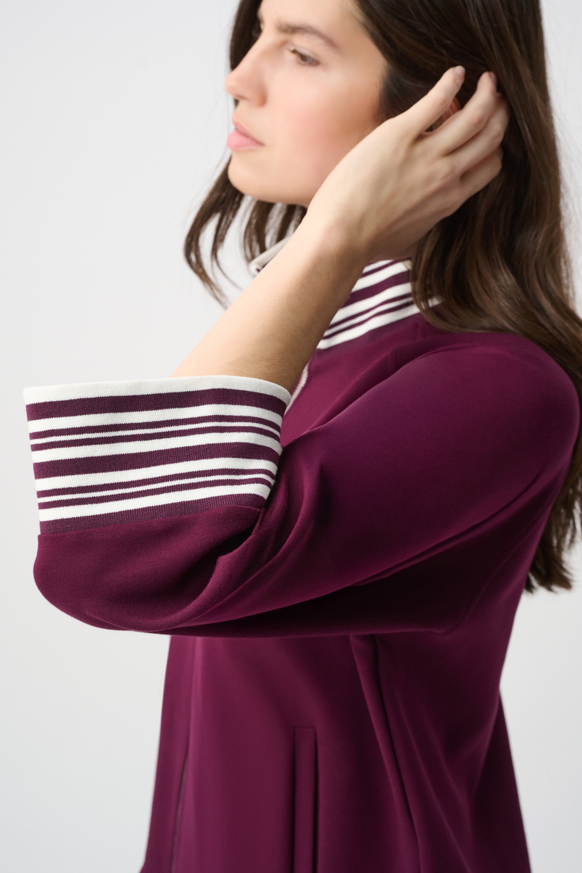 Zip Front Scuba Knit Jacket