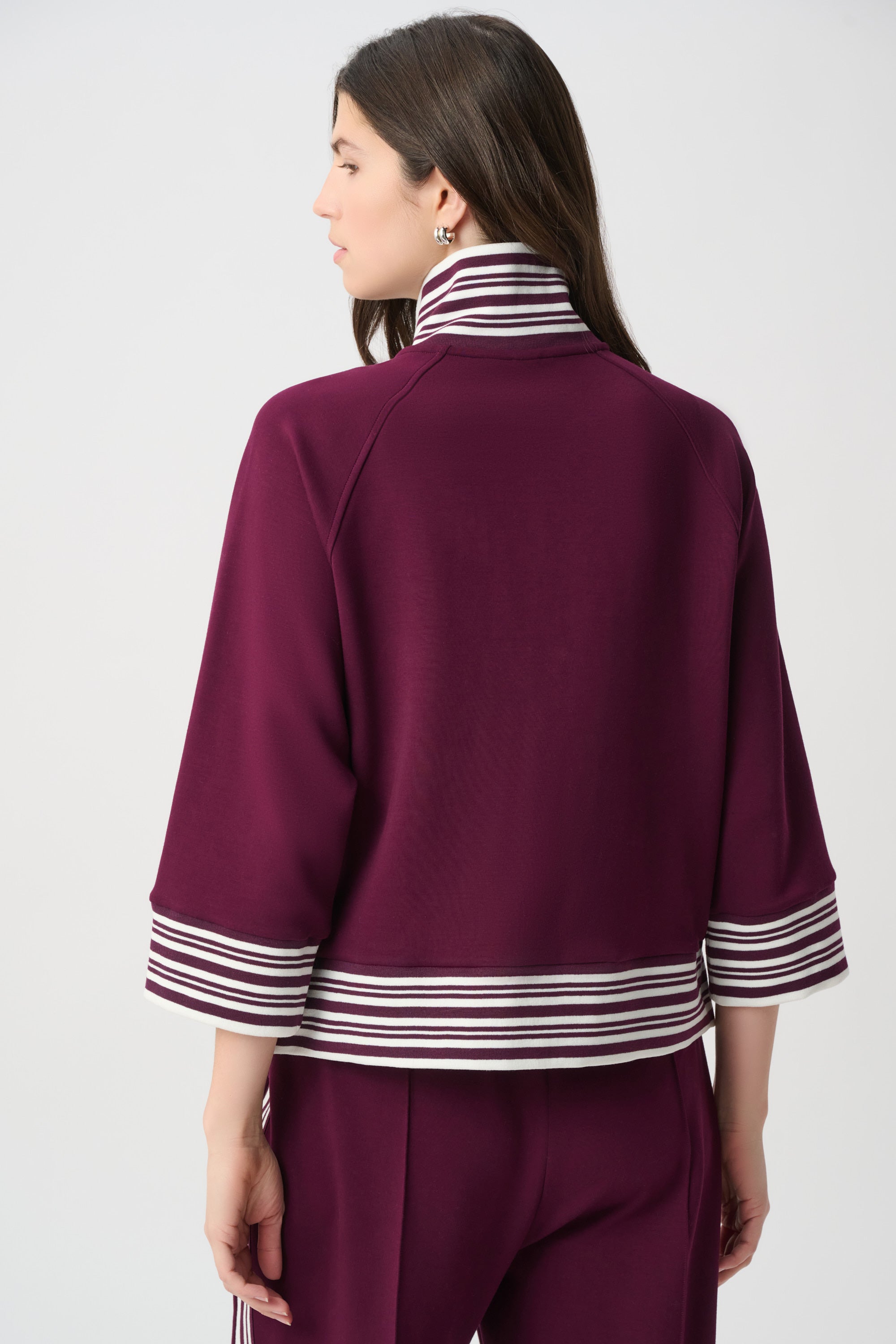 Zip Front Scuba Knit Jacket