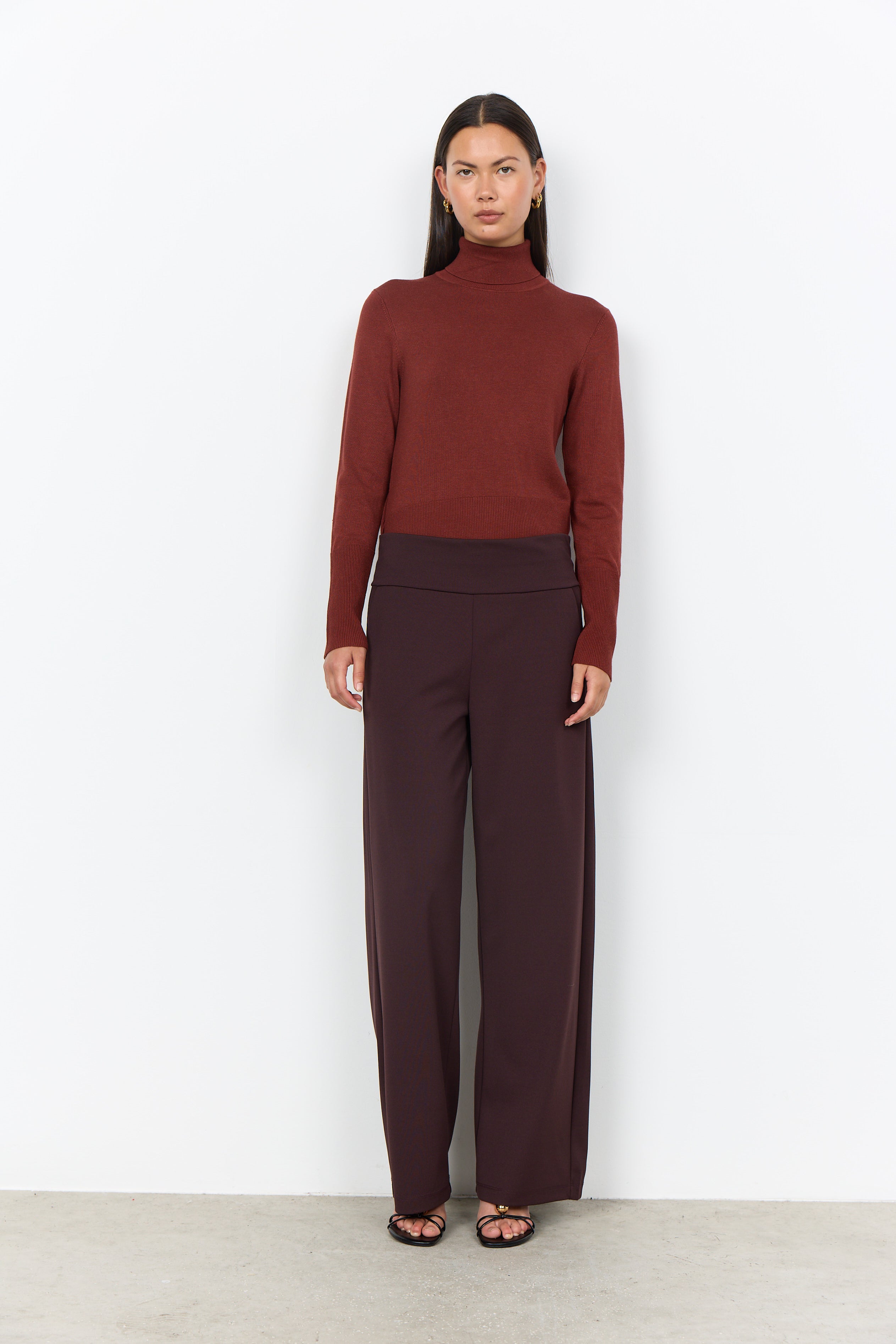Straight Leg Wide Waist Pant