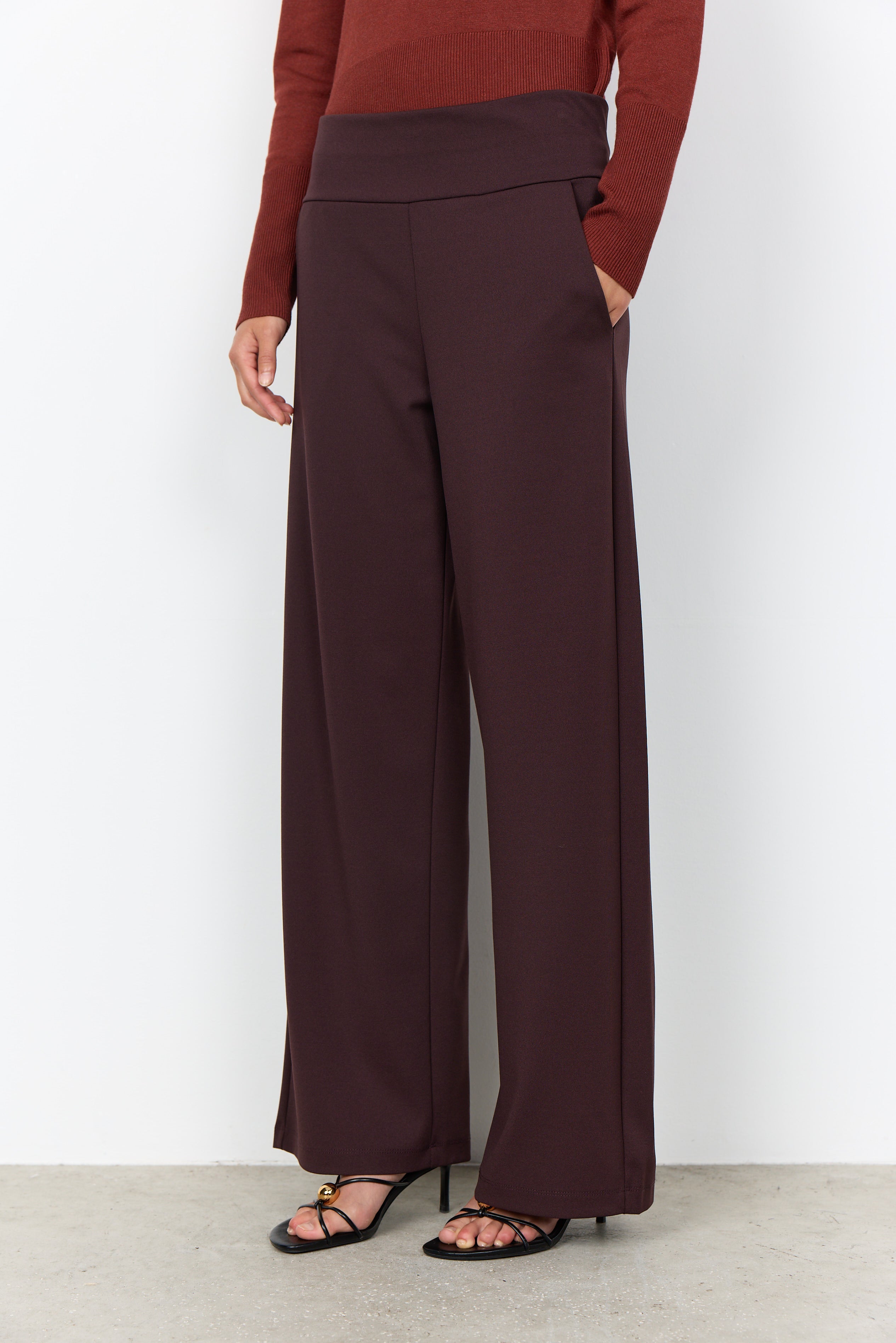 Straight Leg Wide Waist Pant