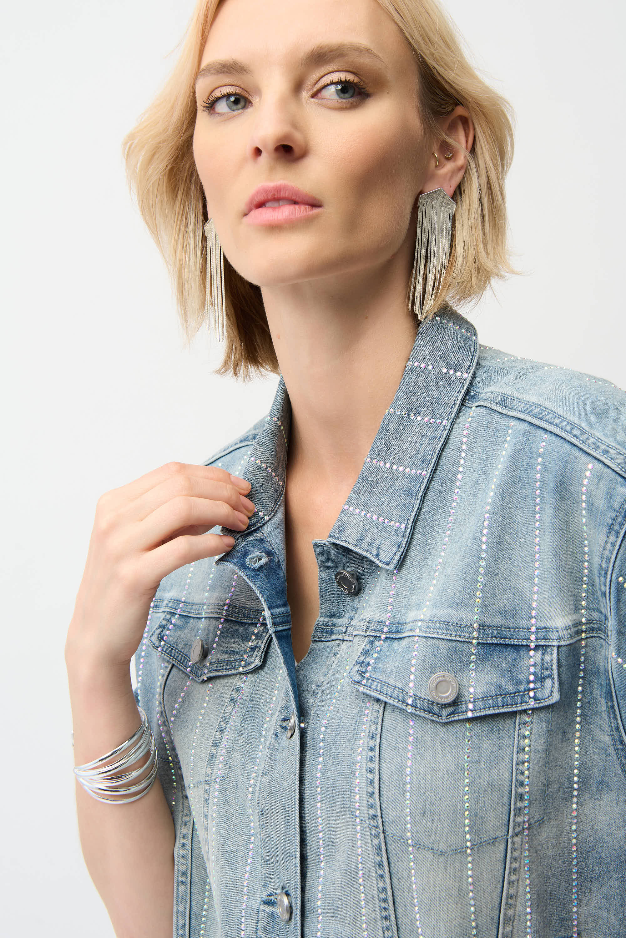 Rhinestone Denim Jacket