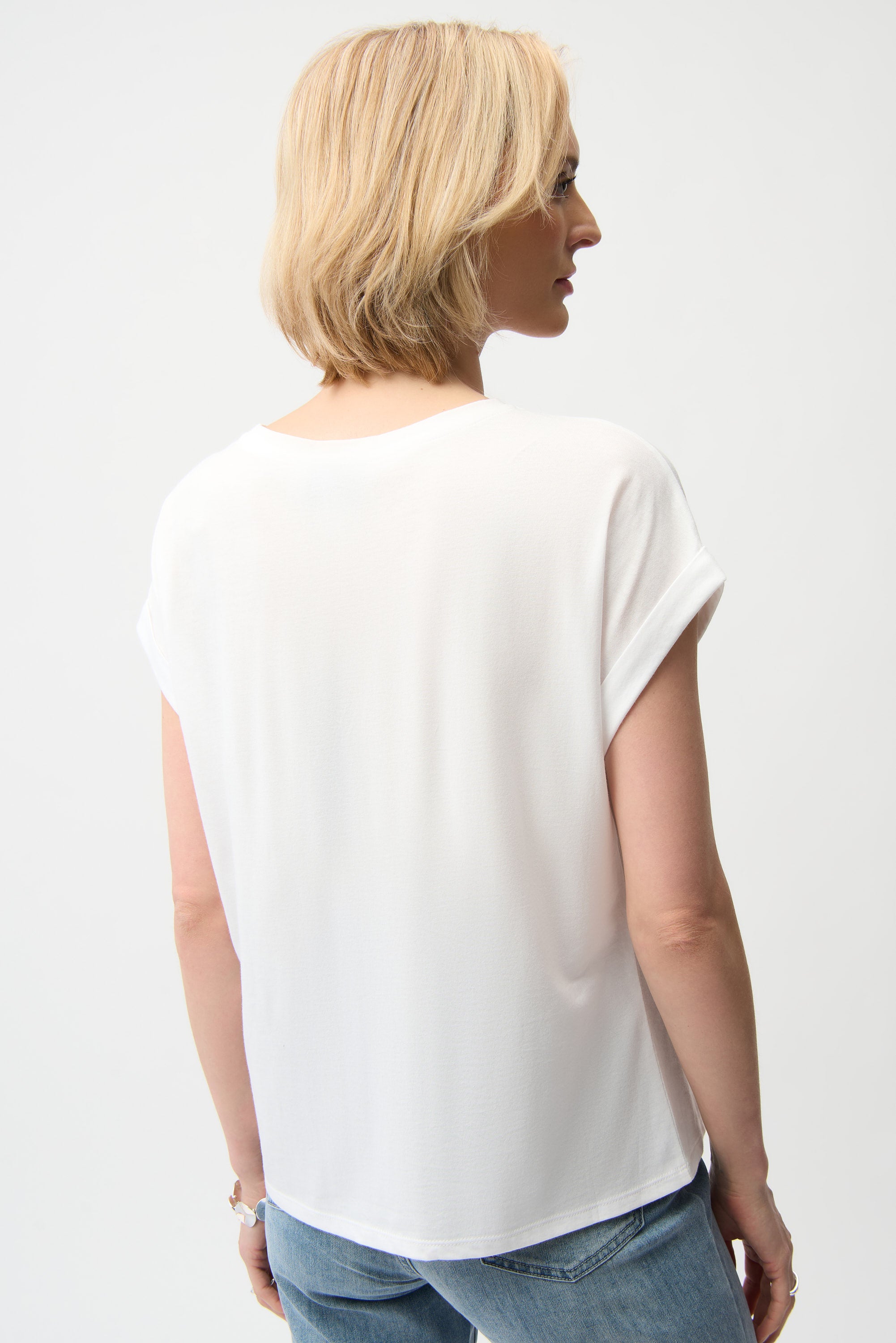 Cotton Scoop Neck Top