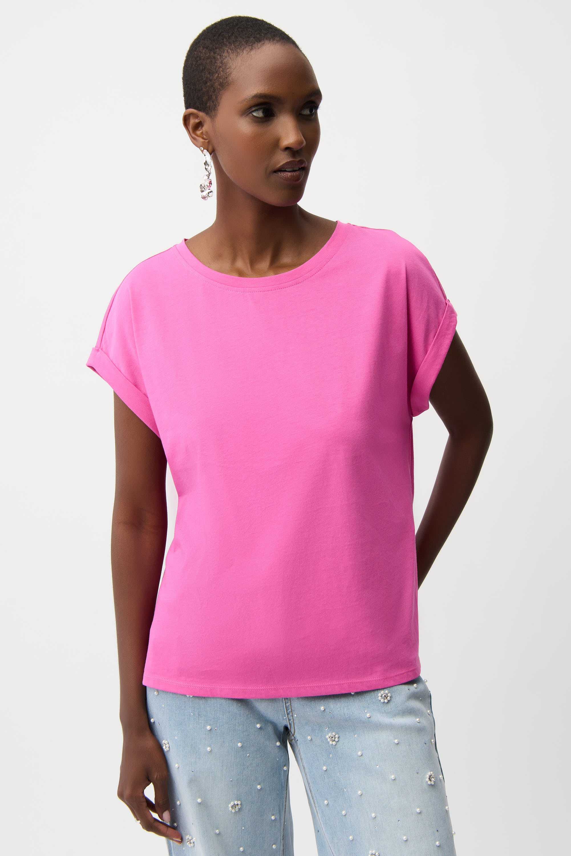 Cotton Scoop Neck Top