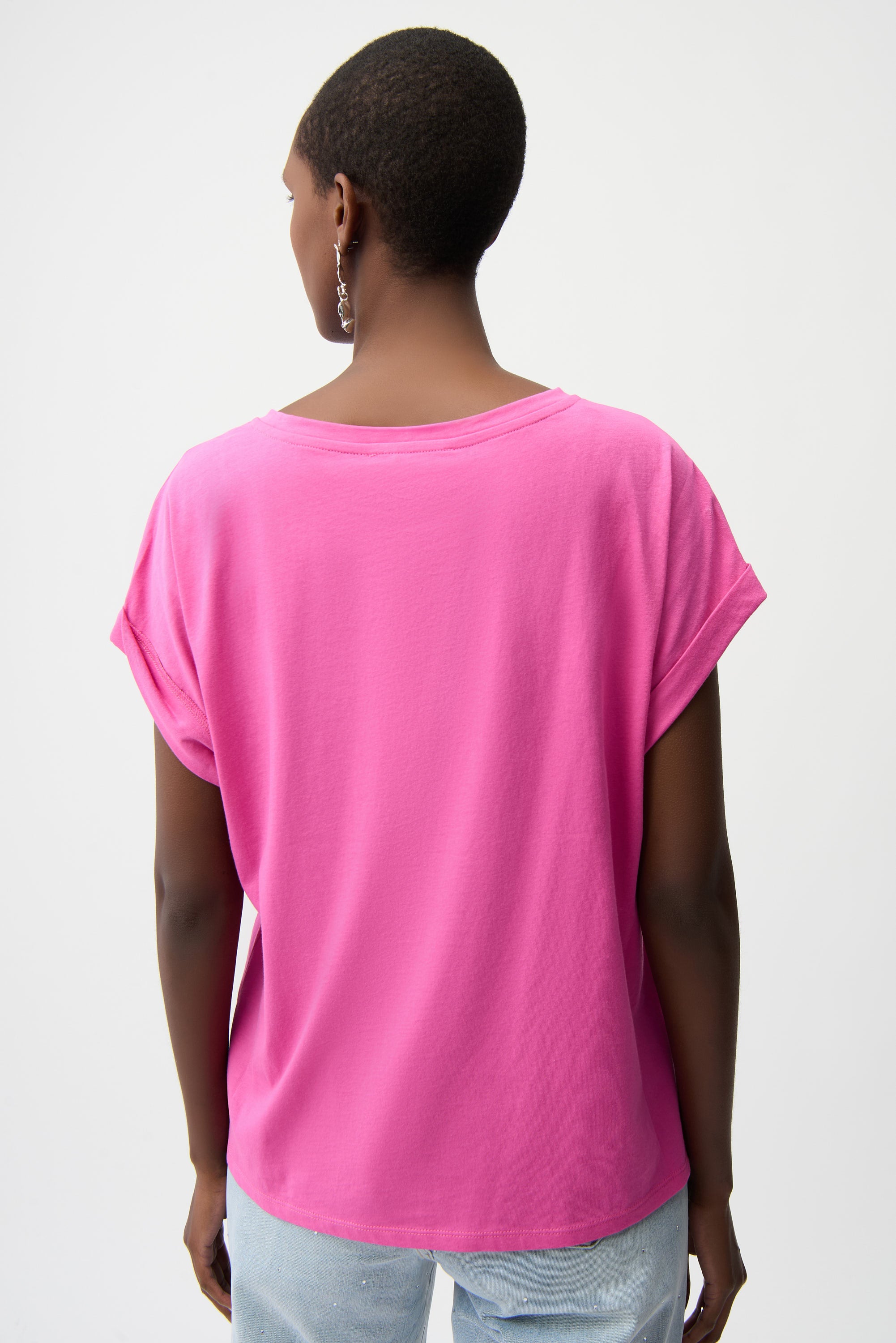 Cotton Scoop Neck Top